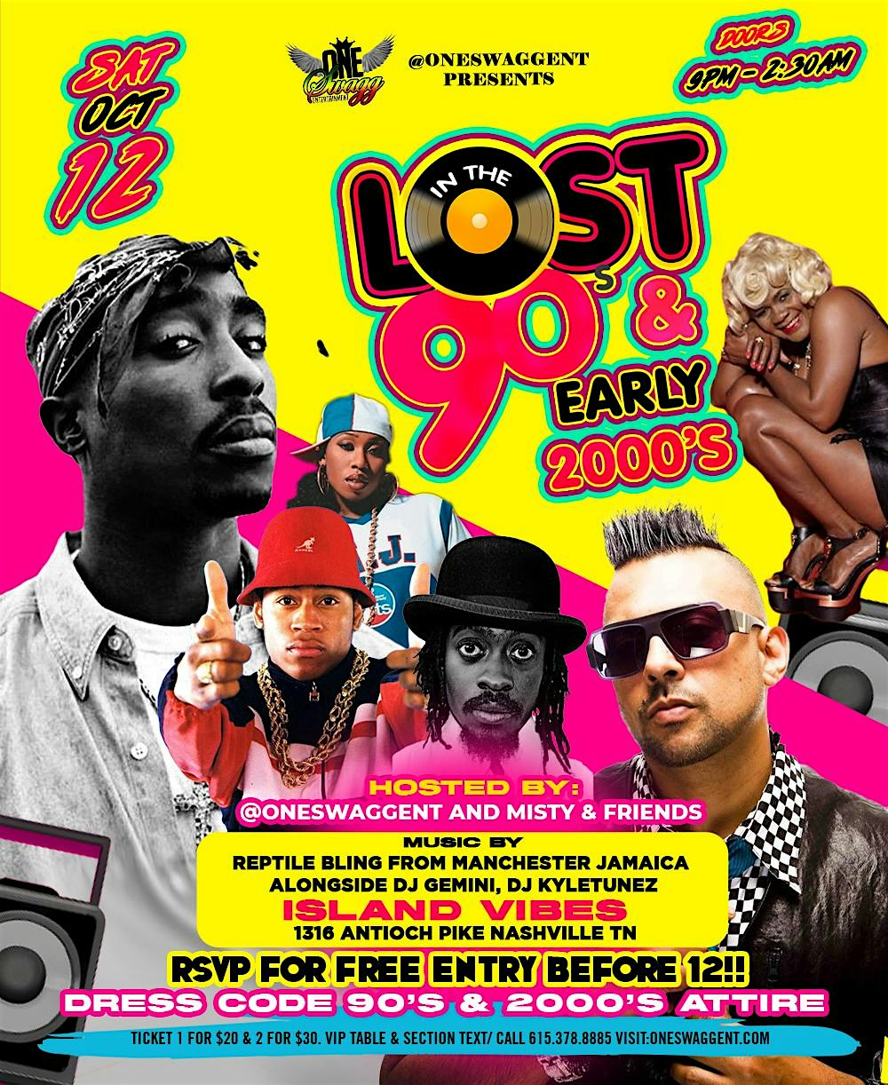 LOST IN 90’s THROWBACK THEME PARTY – Nashville, TN