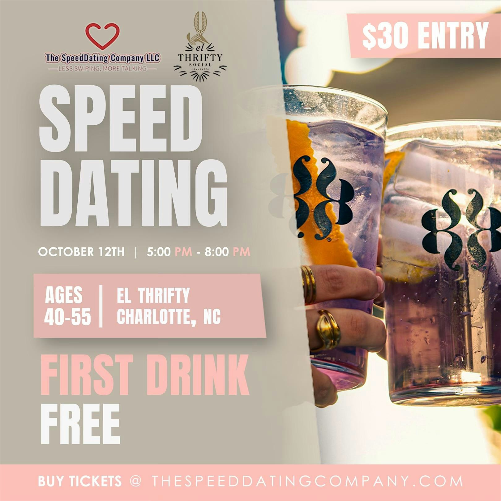 SPEED DATING | 40-55, FIRST DRINK FREE! – Charlotte, NC