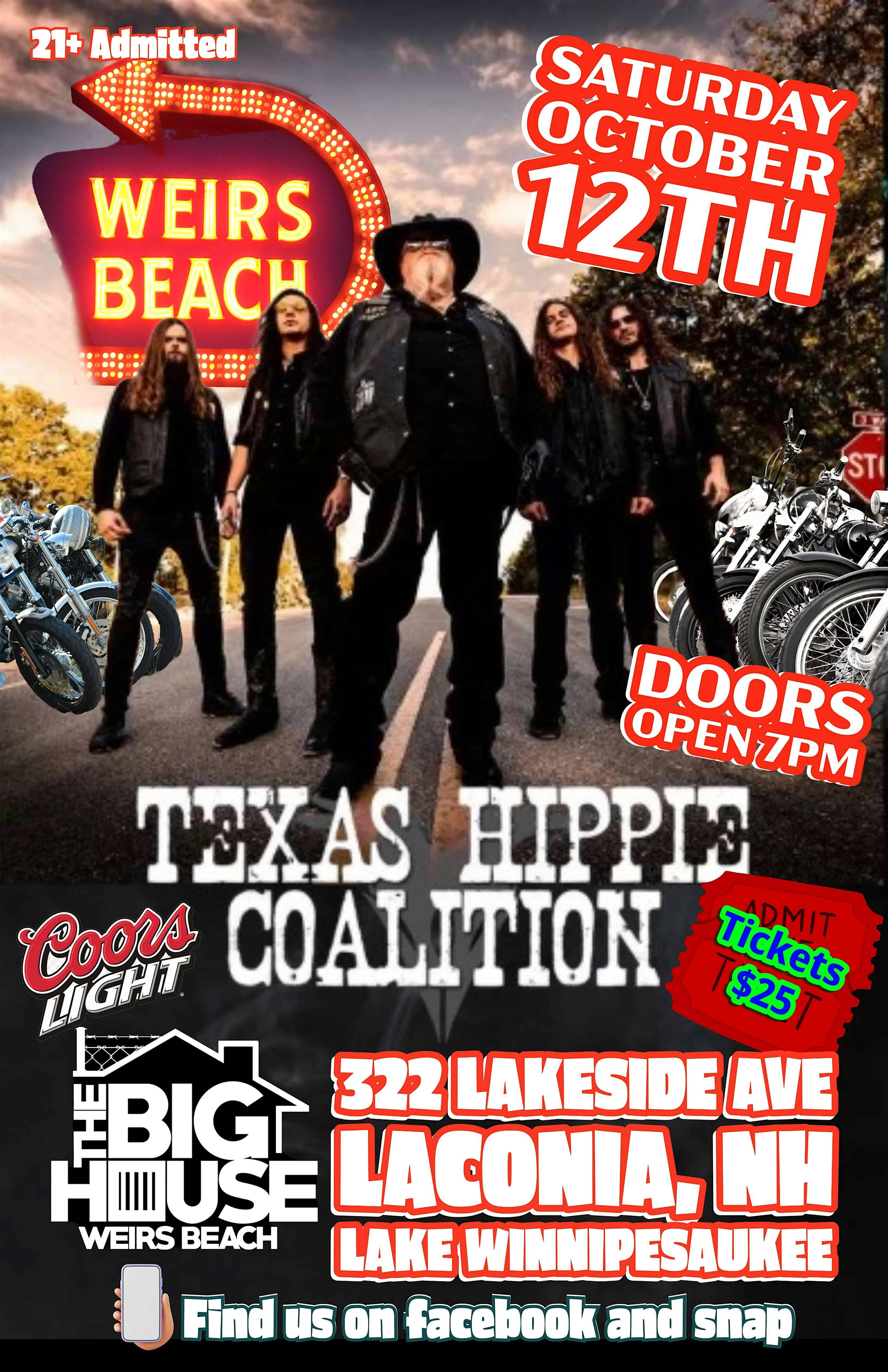 Texas Hippie Coalition at The Big House October 12th, 2024 – Laconia, NH