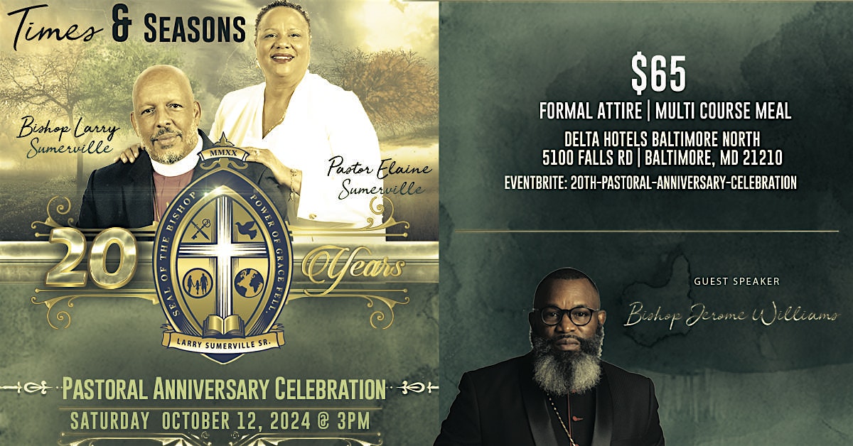 20th Pastoral Anniversary Celebration – Baltimore, MD