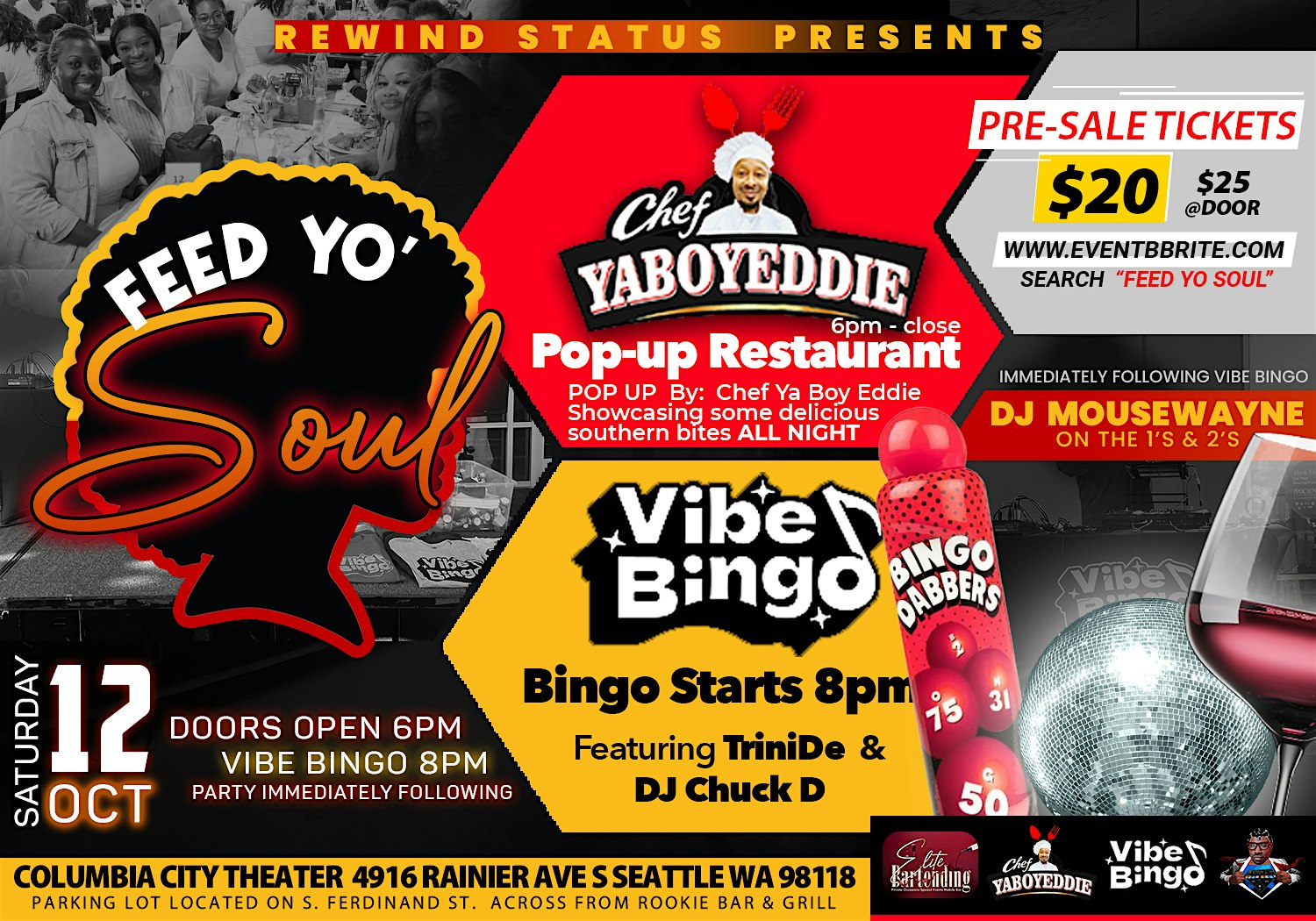 Feed Yo Soul Vibe Bingo – Seattle, WA