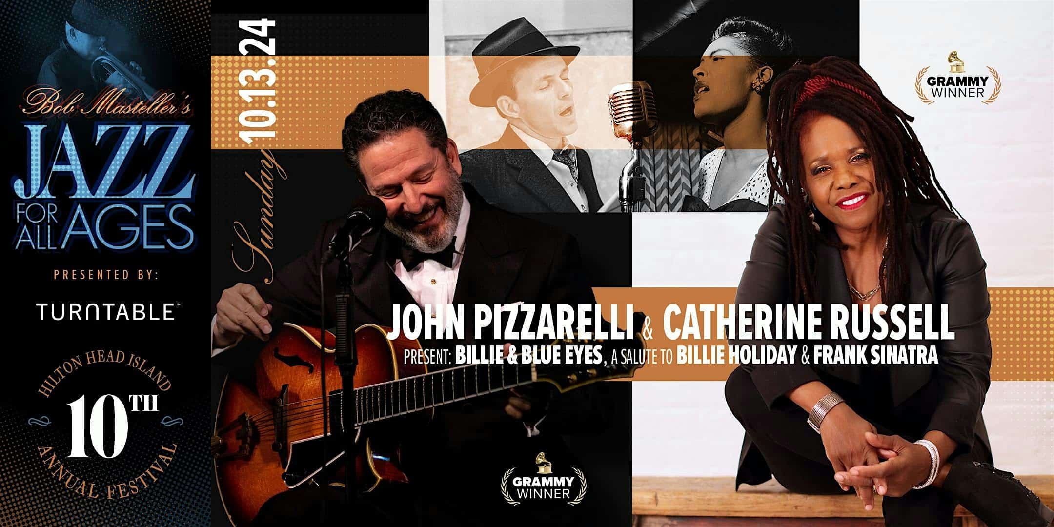 Jazz For All Ages – Sun. Oct. 13 – John Pizzarelli & Catherine Russell – Hilton Head Island, SC