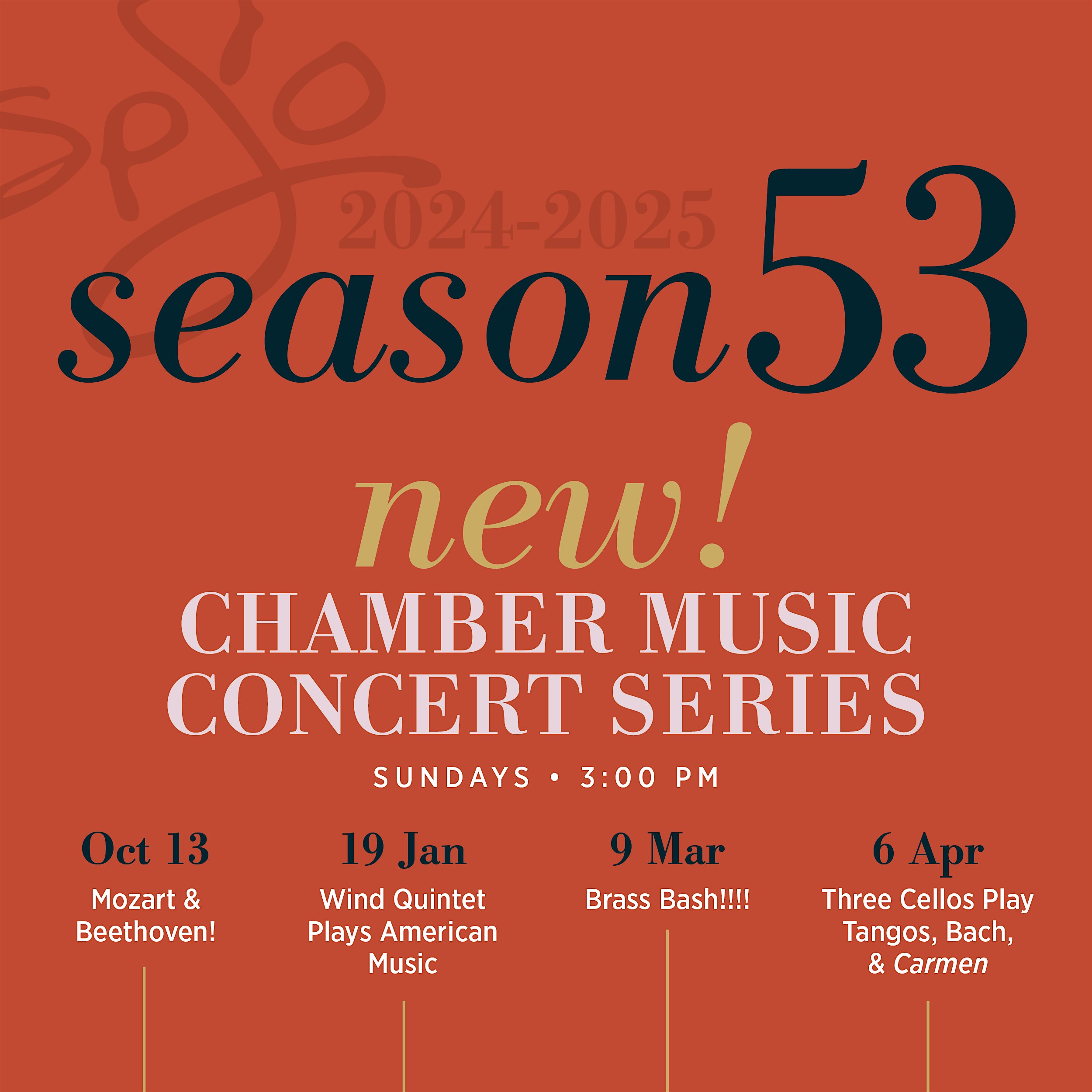 Chamber Concert Series – SPSO 53rd Season 2024-25 – Lansdale, PA