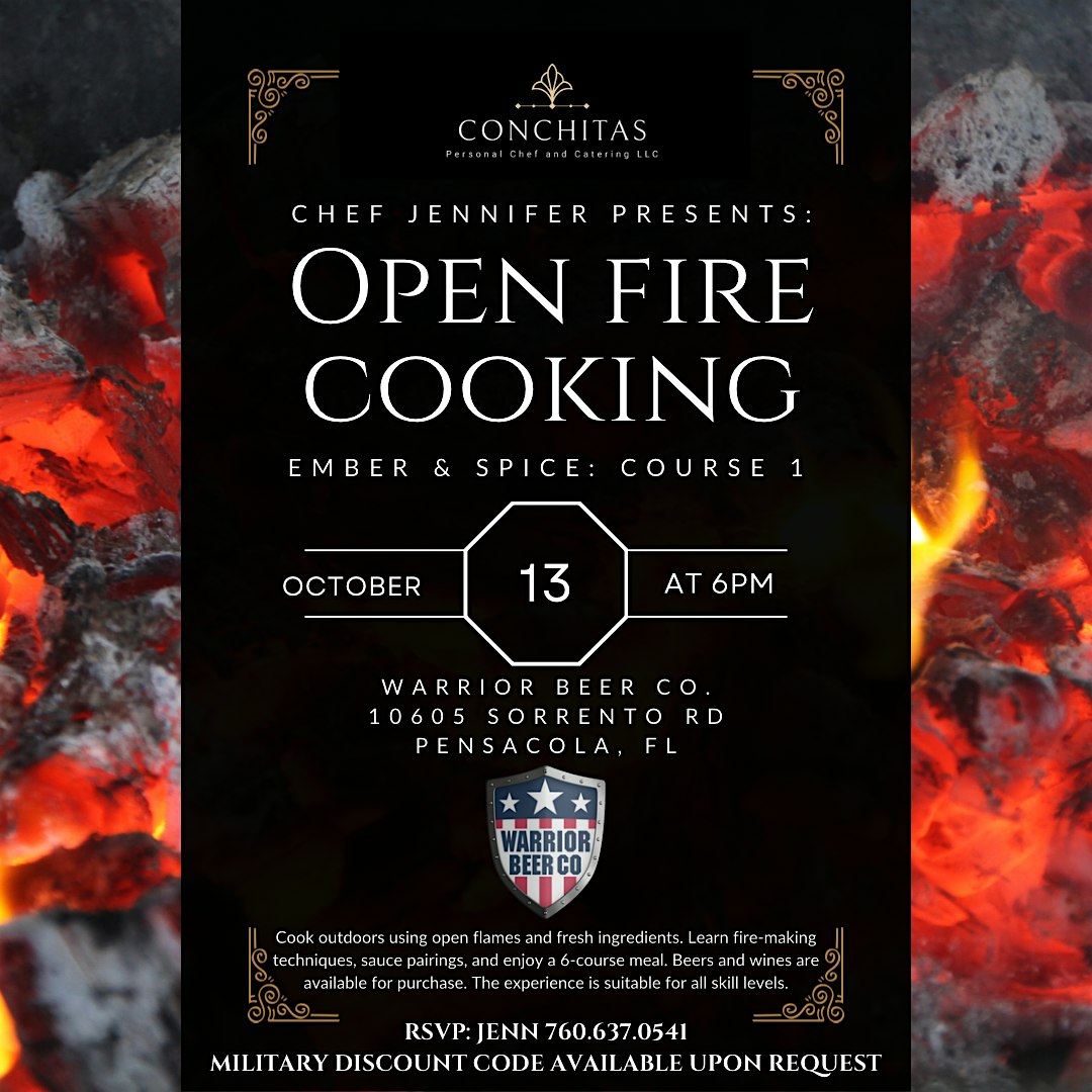 Open fire cooking: Course 1 – Pensacola, FL