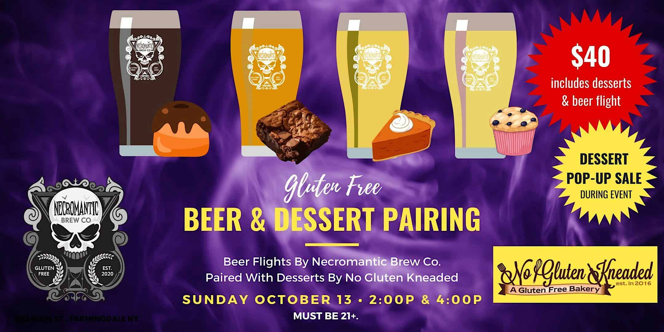 GF Beer & Dessert Pairing at Necromantic Brew Co (Farmingdale) – Farmingdale, NY