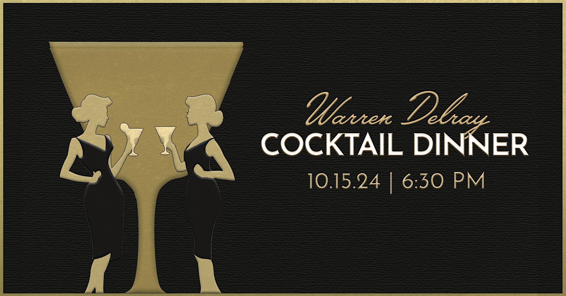 Warren Delray Dinner Series presents a Craft Cocktail Paired diner 10/15 – Delray Beach, FL