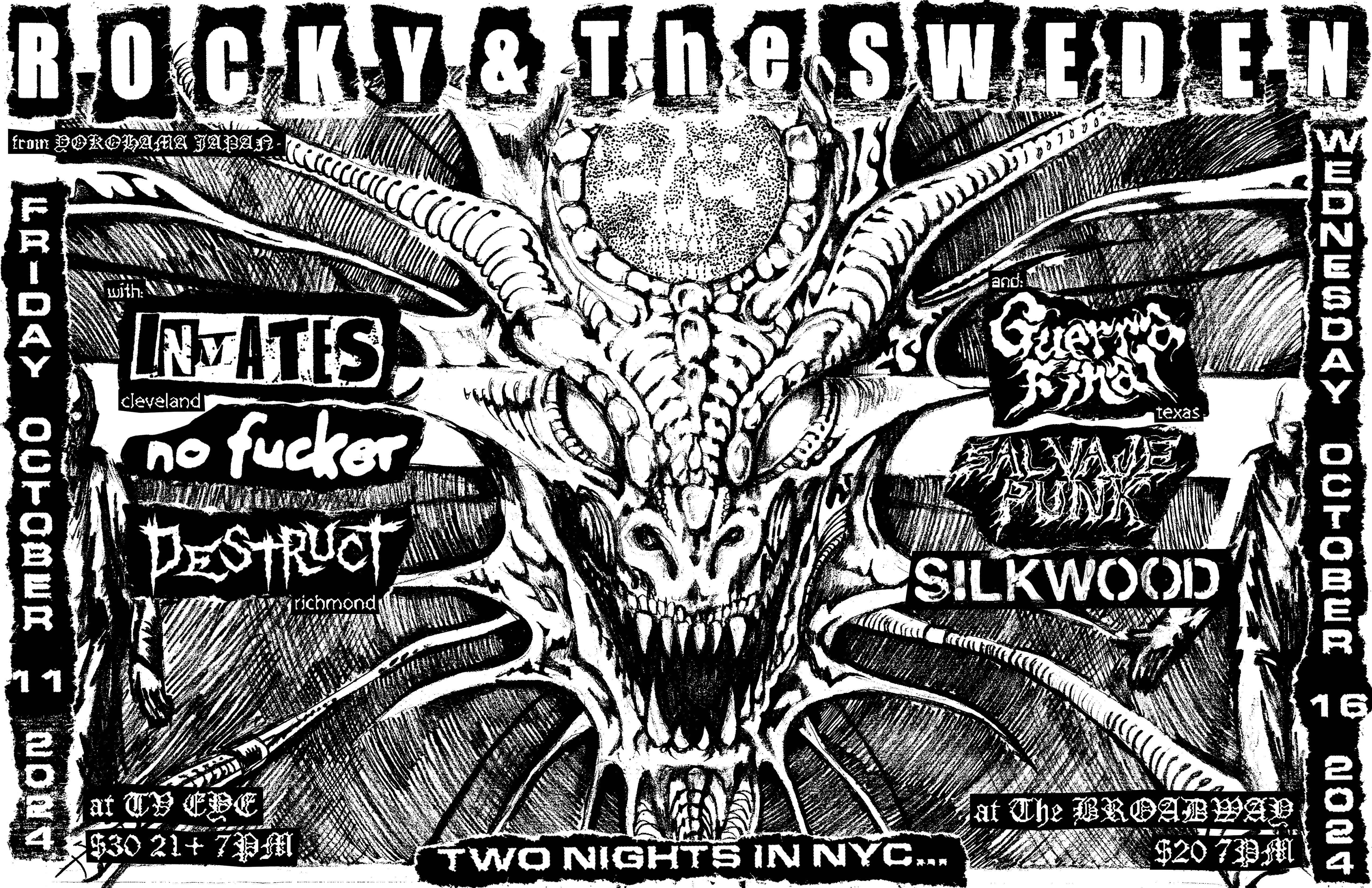 Rocky & The Sweden w/ Guerra Final, Salvaje Punk + Silkwood – Brooklyn, NY