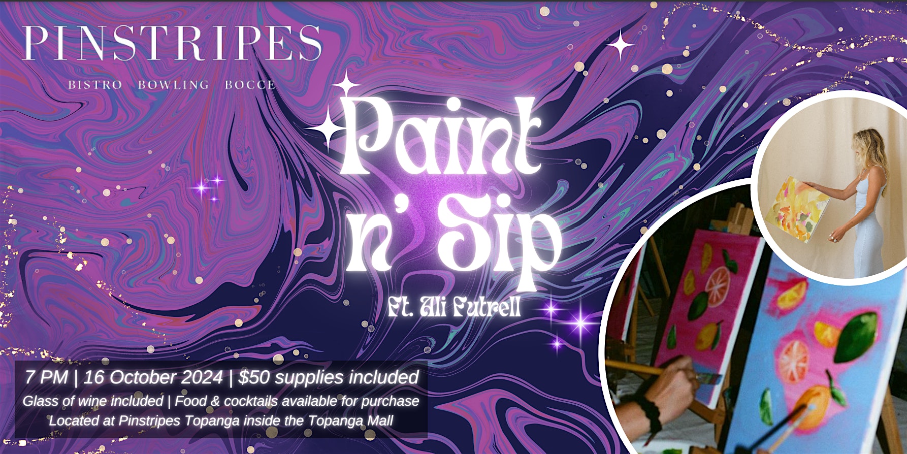 Paint & Sip – Pinstripes, Topanga CA! – Los Angeles, CA