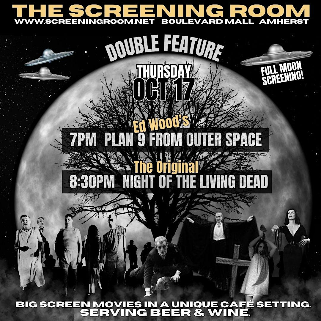 PLAN 9 FROM OUTER SPACE plus NIGHT OF THE LIVING DEAD on the Big Screen! – Amherst, NY