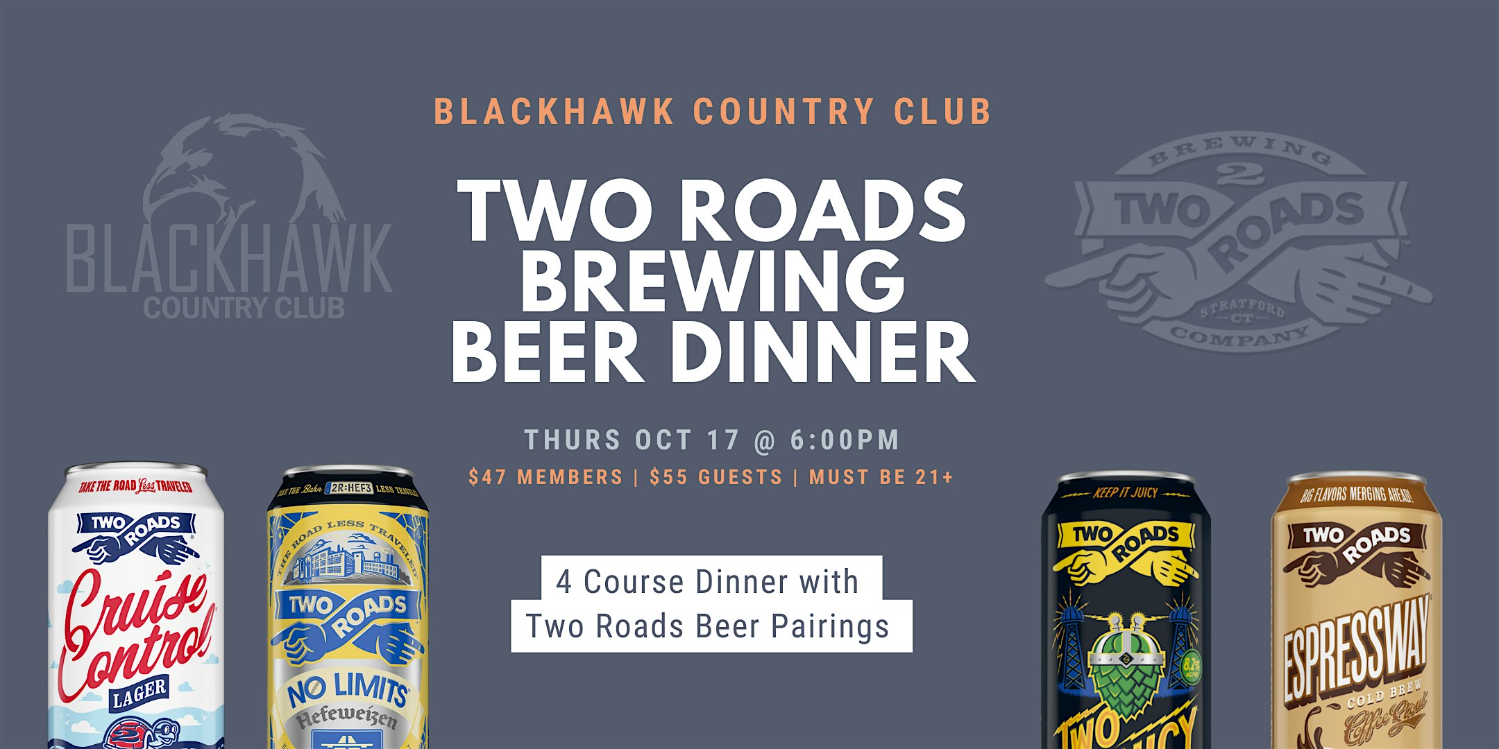 Two Roads Brewing Beer Dinner – Stratford, CT