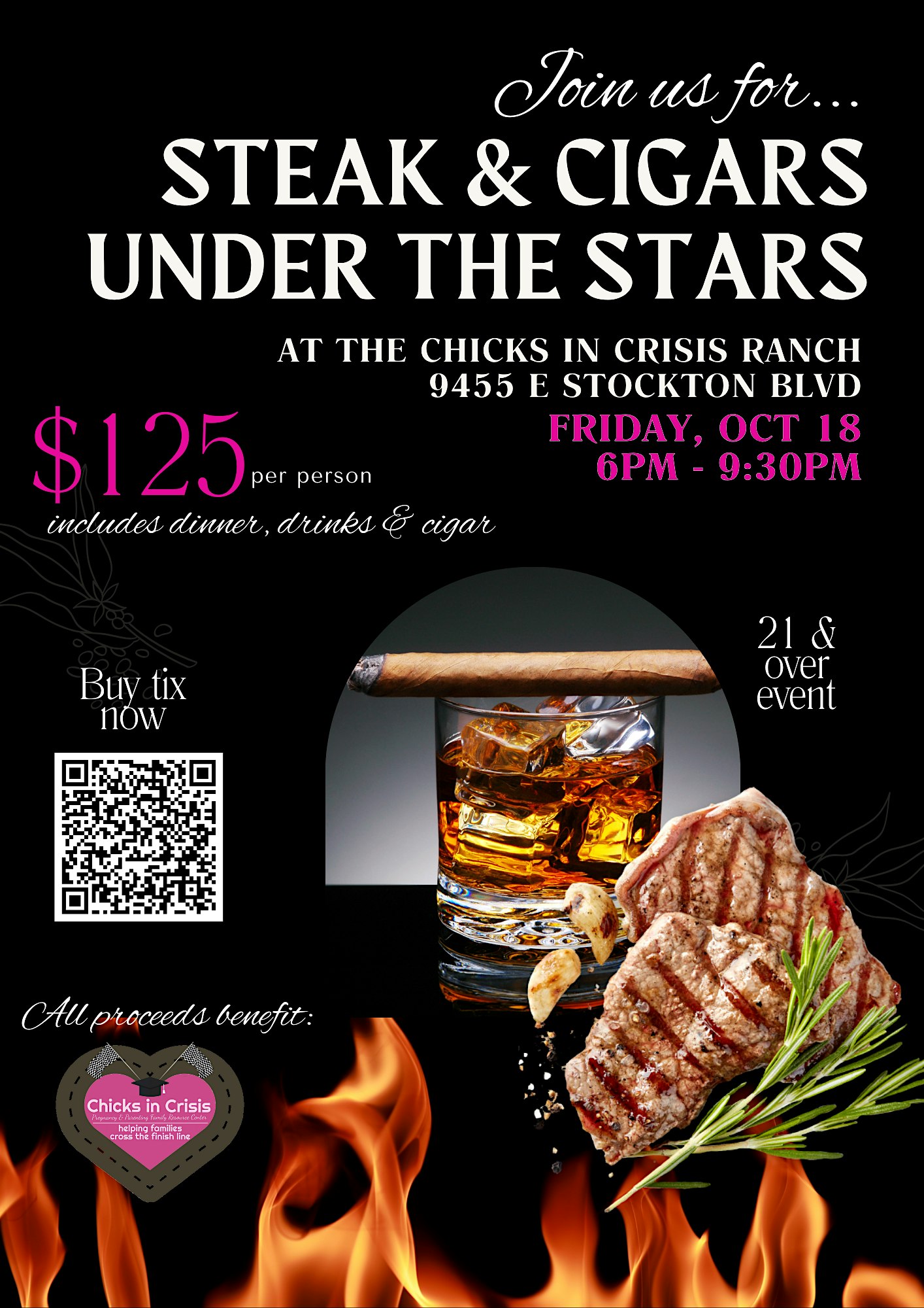 Steak & Cigars Under the Stars for a Cause – Elk Grove, CA