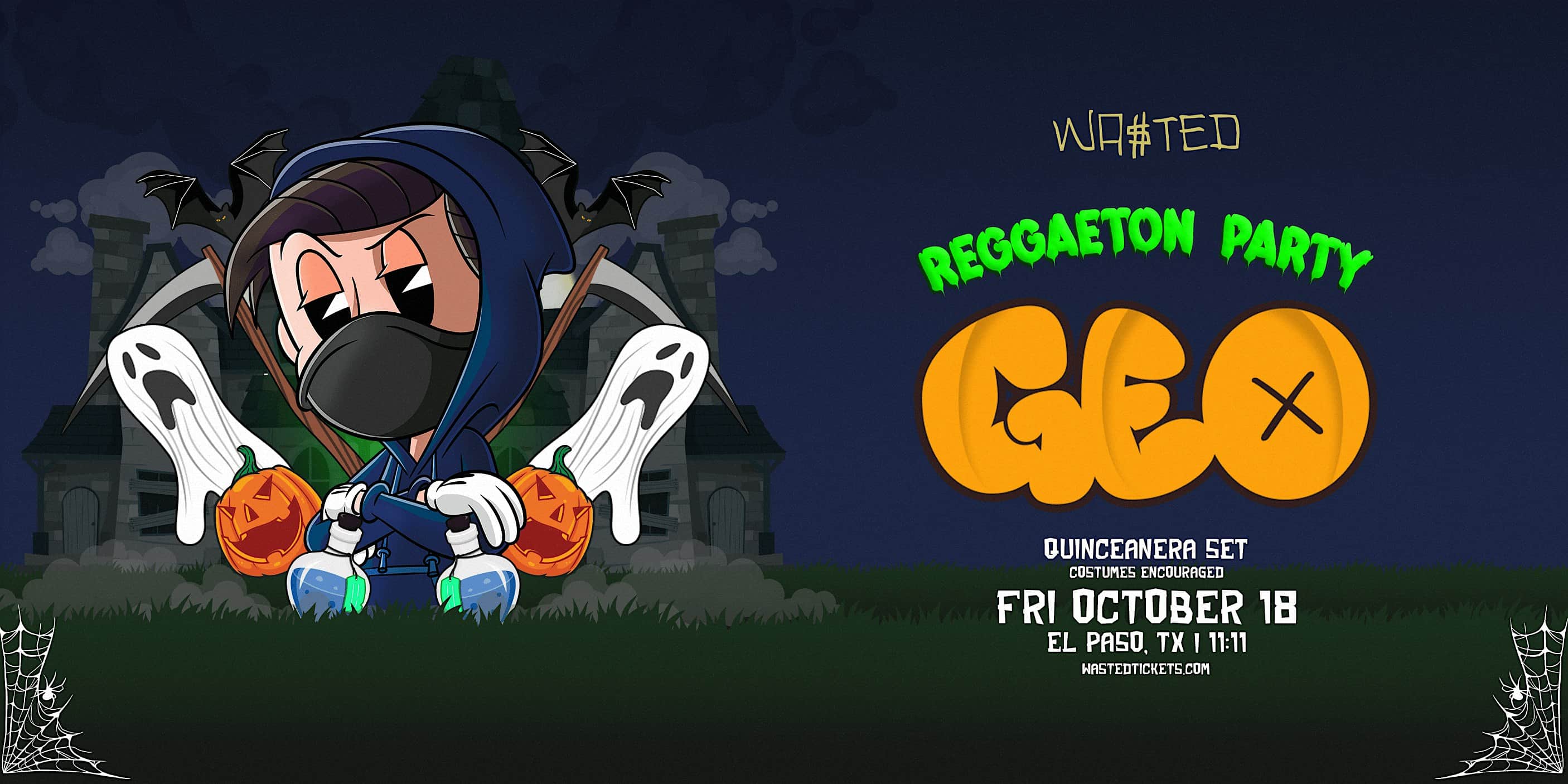 El Paso: Halloween Reggaeton Party w/ GEO @ 11:11 [18+] – El Paso, TX