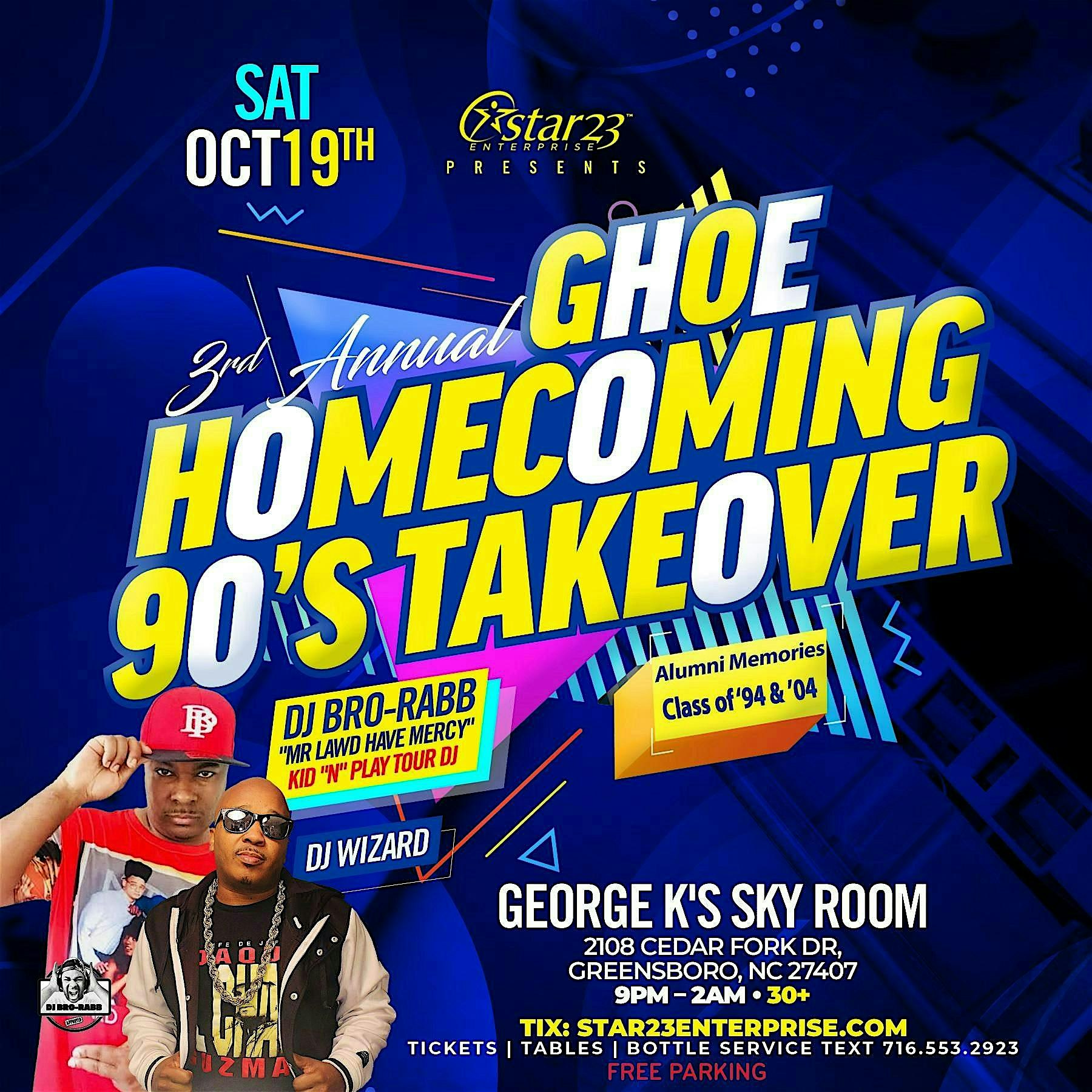 GHOE Homecoming The 90’s Takeover – Greensboro, NC