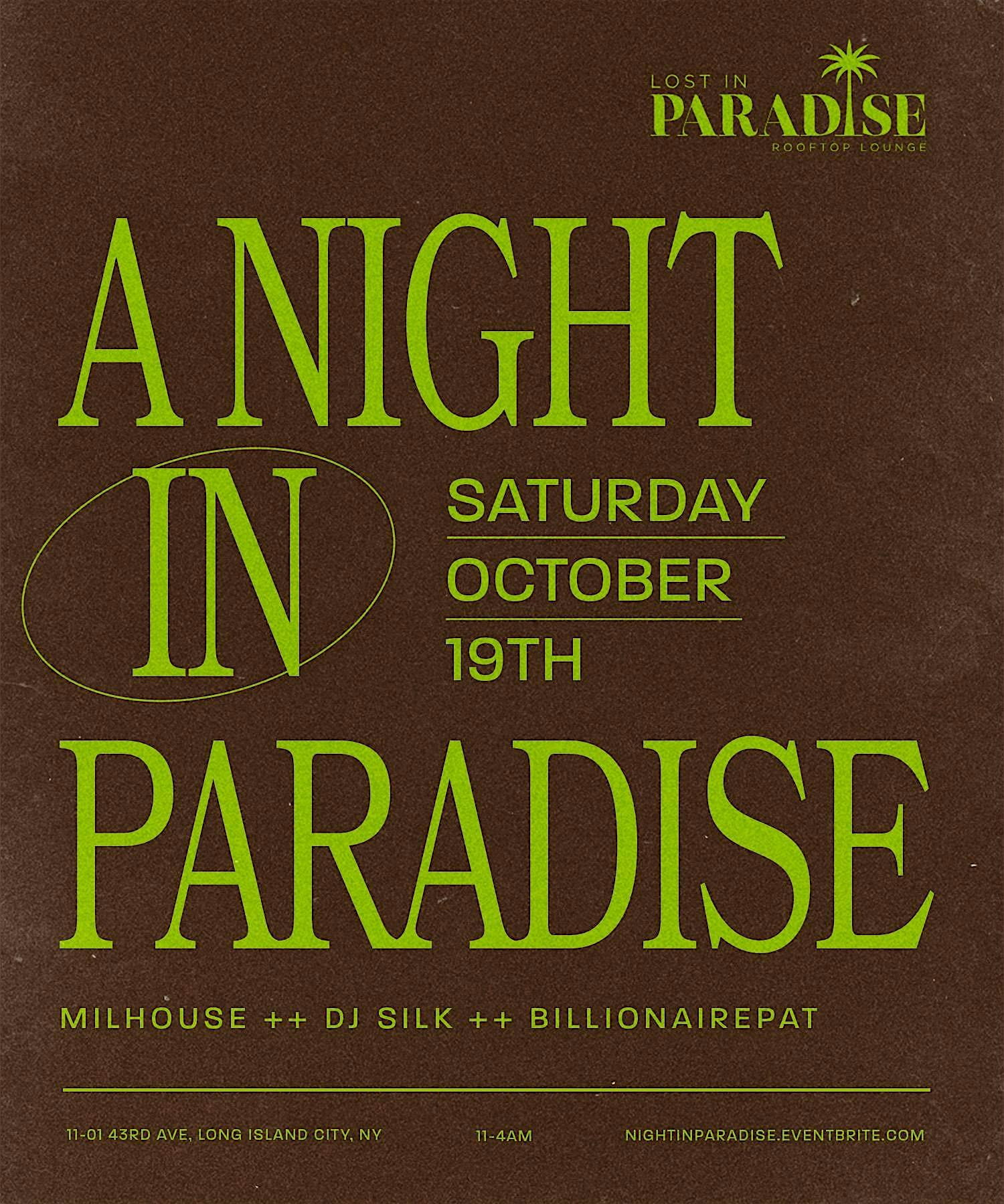 Night In Paradise: NYC’s Biggest Rooftop Party – Queens, NY