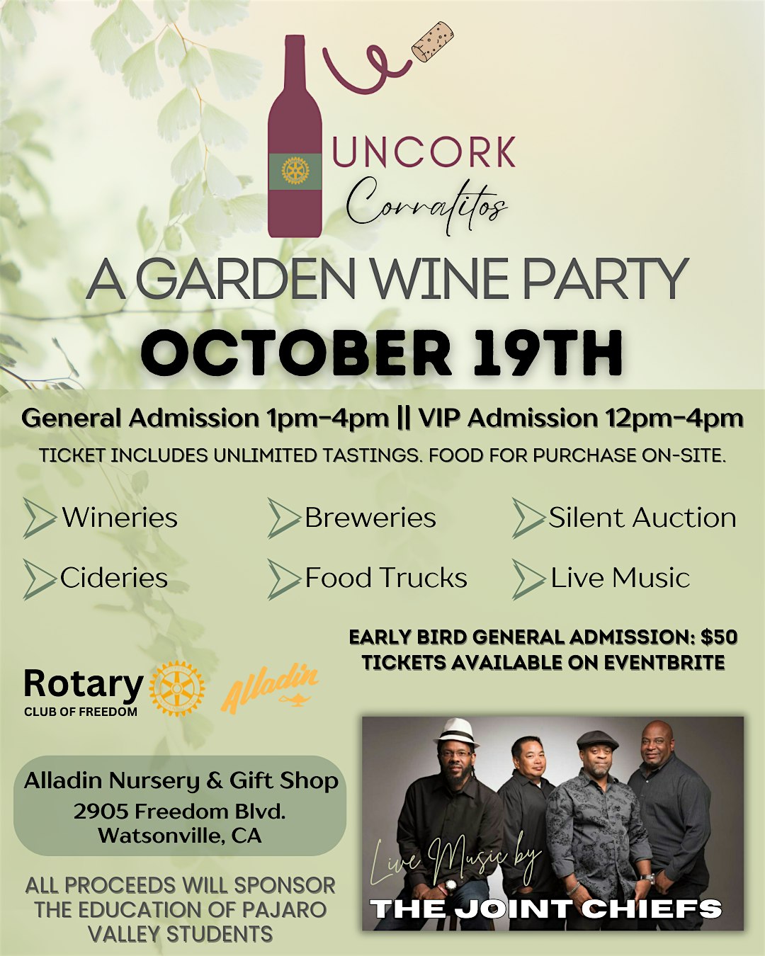 Uncork Corralitos Event Sponsors – Watsonville, CA