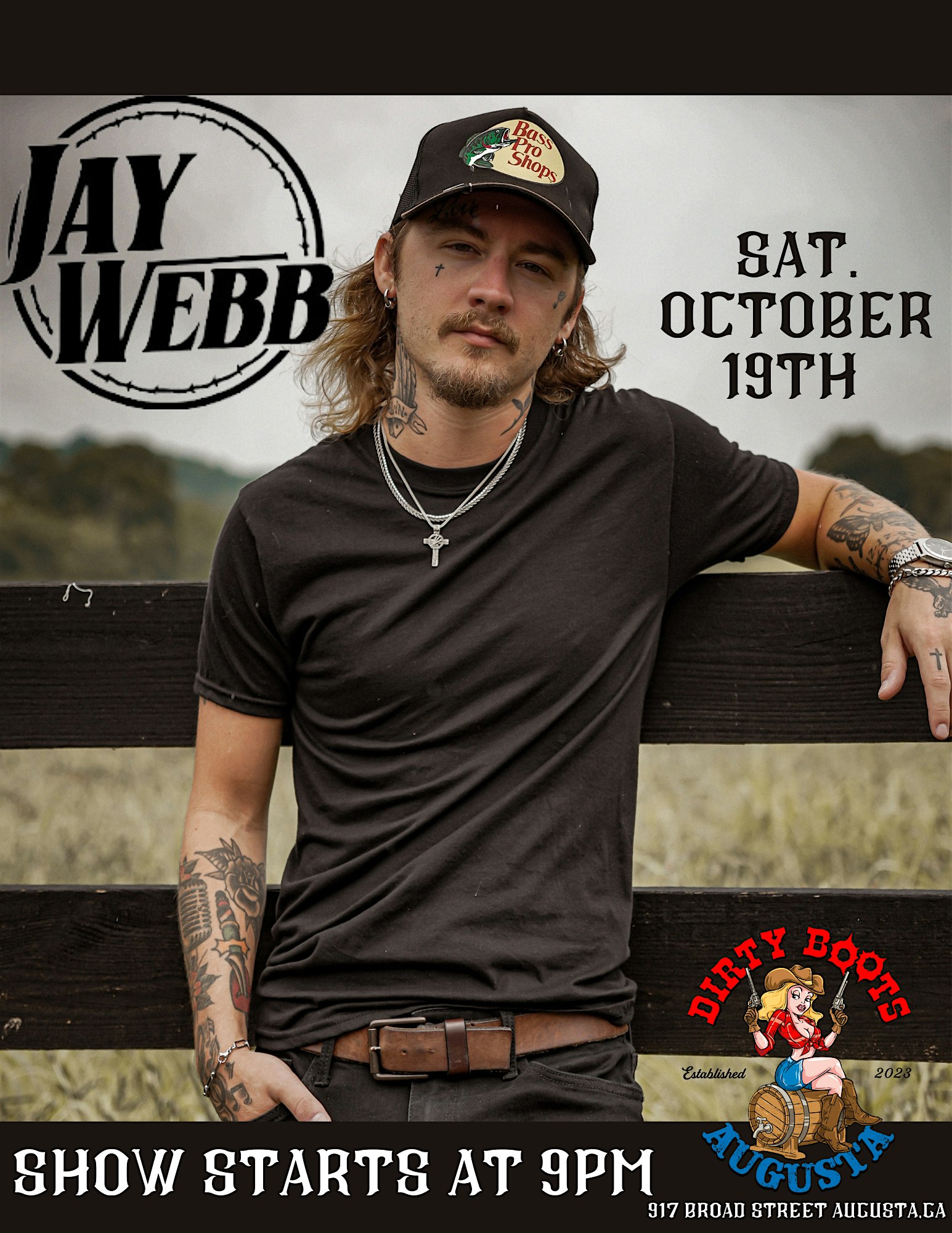 JAY WEBB LIVE AT DIRTY BOOTS AUGUSTA – Augusta, GA