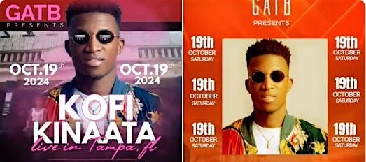 Kofi Kinaata Live in Tampa, Florida – Tampa, FL