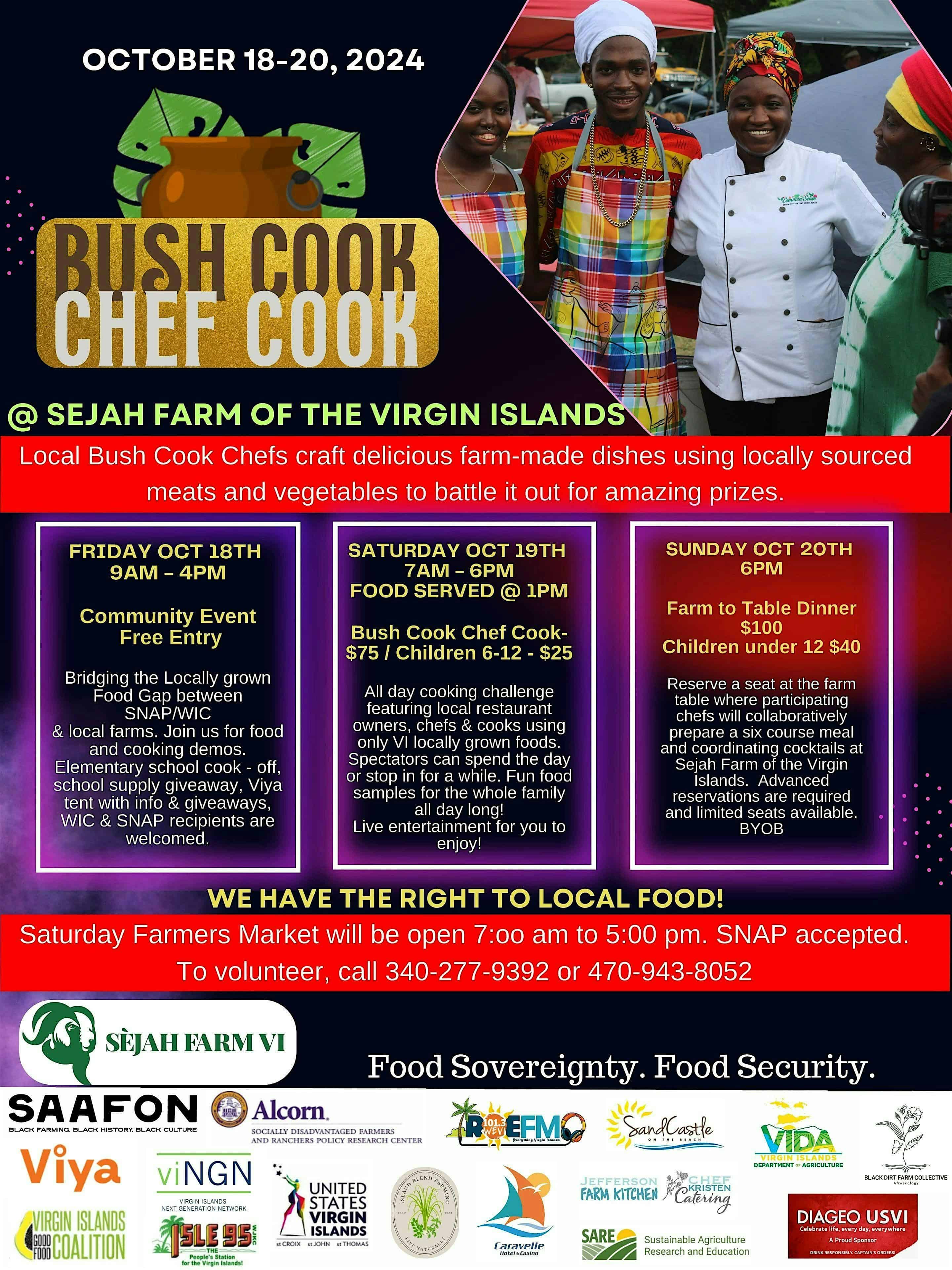 Bush Cook Chef Cook 2024 – Frederiksted, St Croix