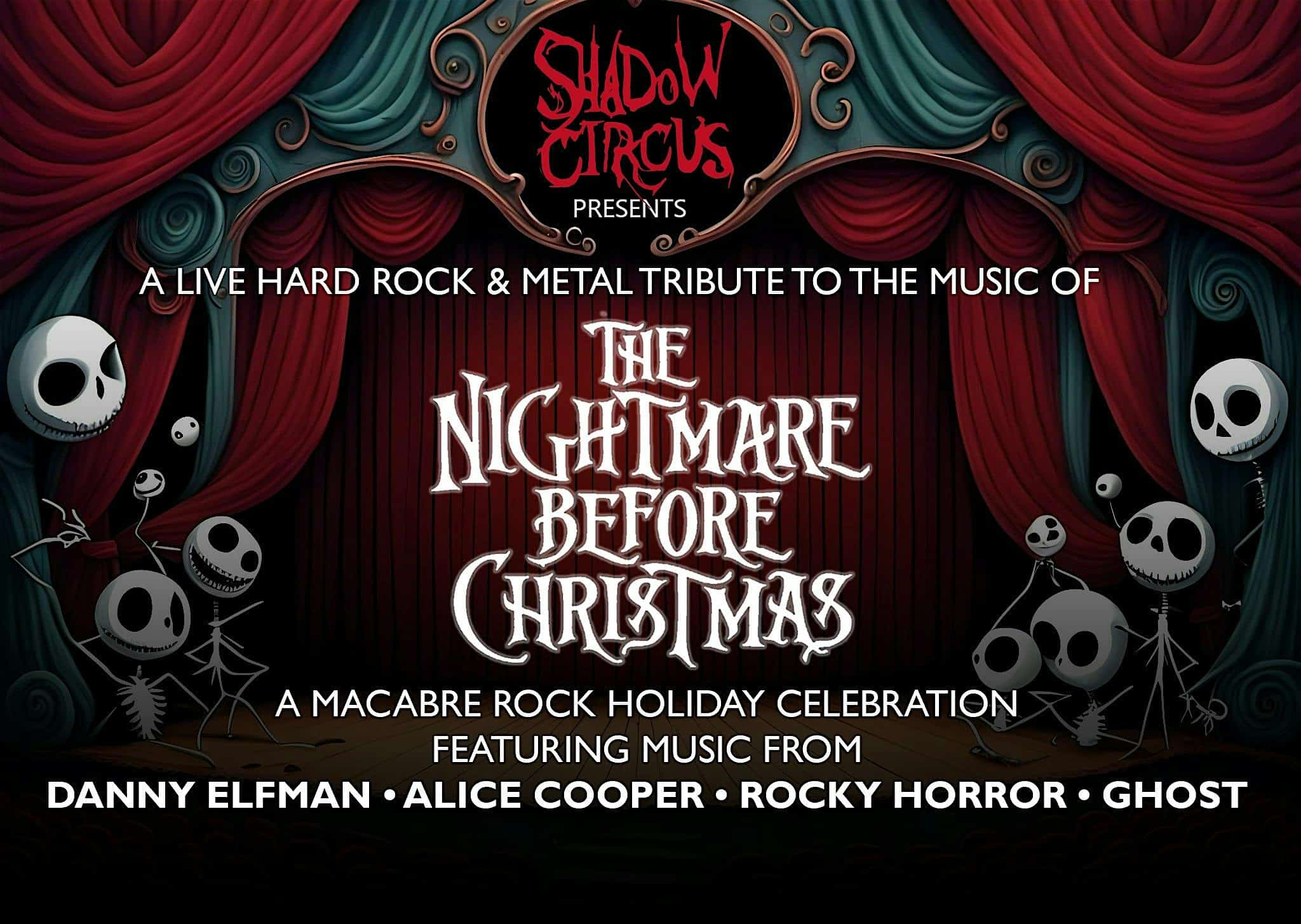 Shadow Circus – “The Nightmare Before Christmas” Macabre Rock Holiday Show – Garwood, NJ