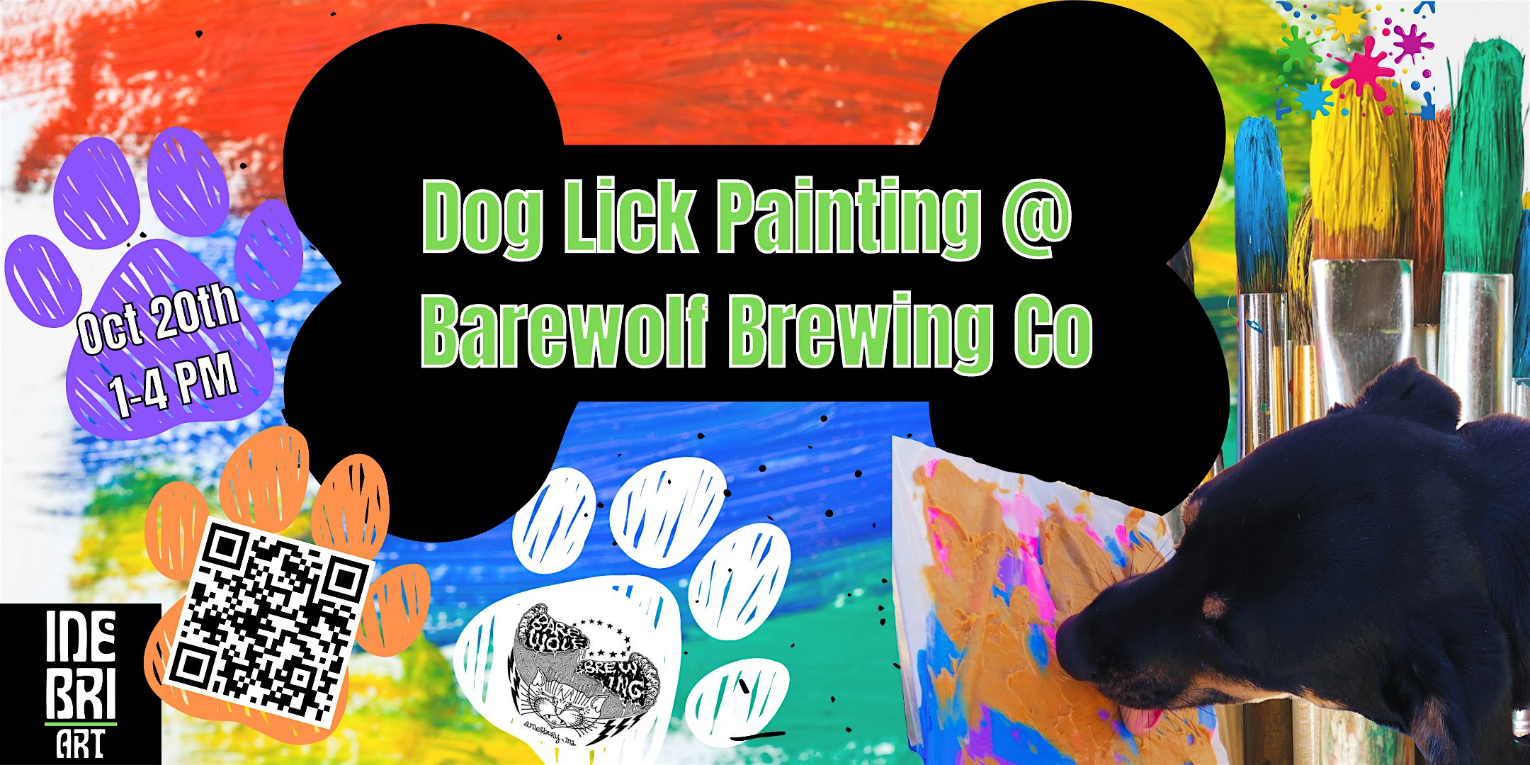 Dog “Lick Painting” At Barewolf Brewing – Amesbury, MA