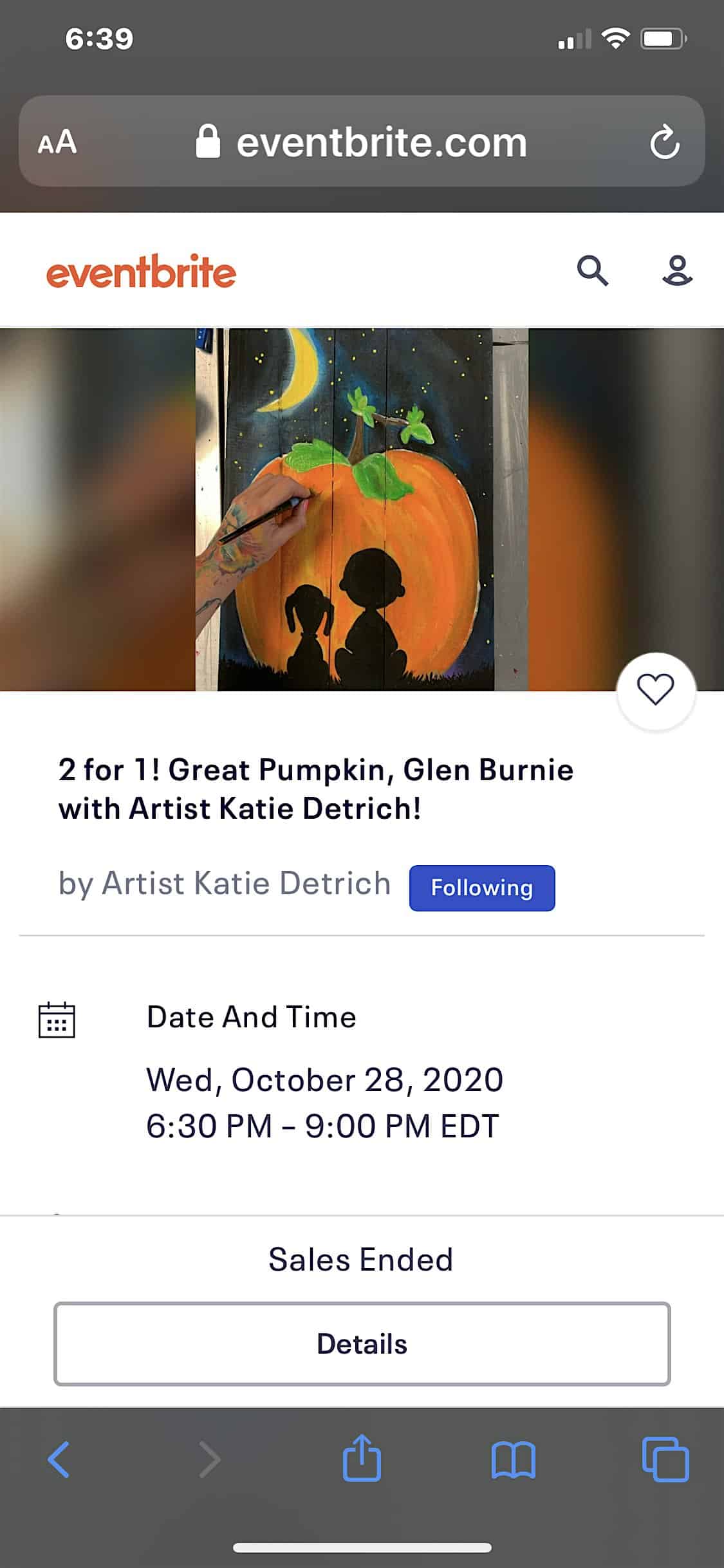 Great Pumpkin: Glen Burnie, Bubbas with Artist Katie Detrich! – Glen Burnie, MD