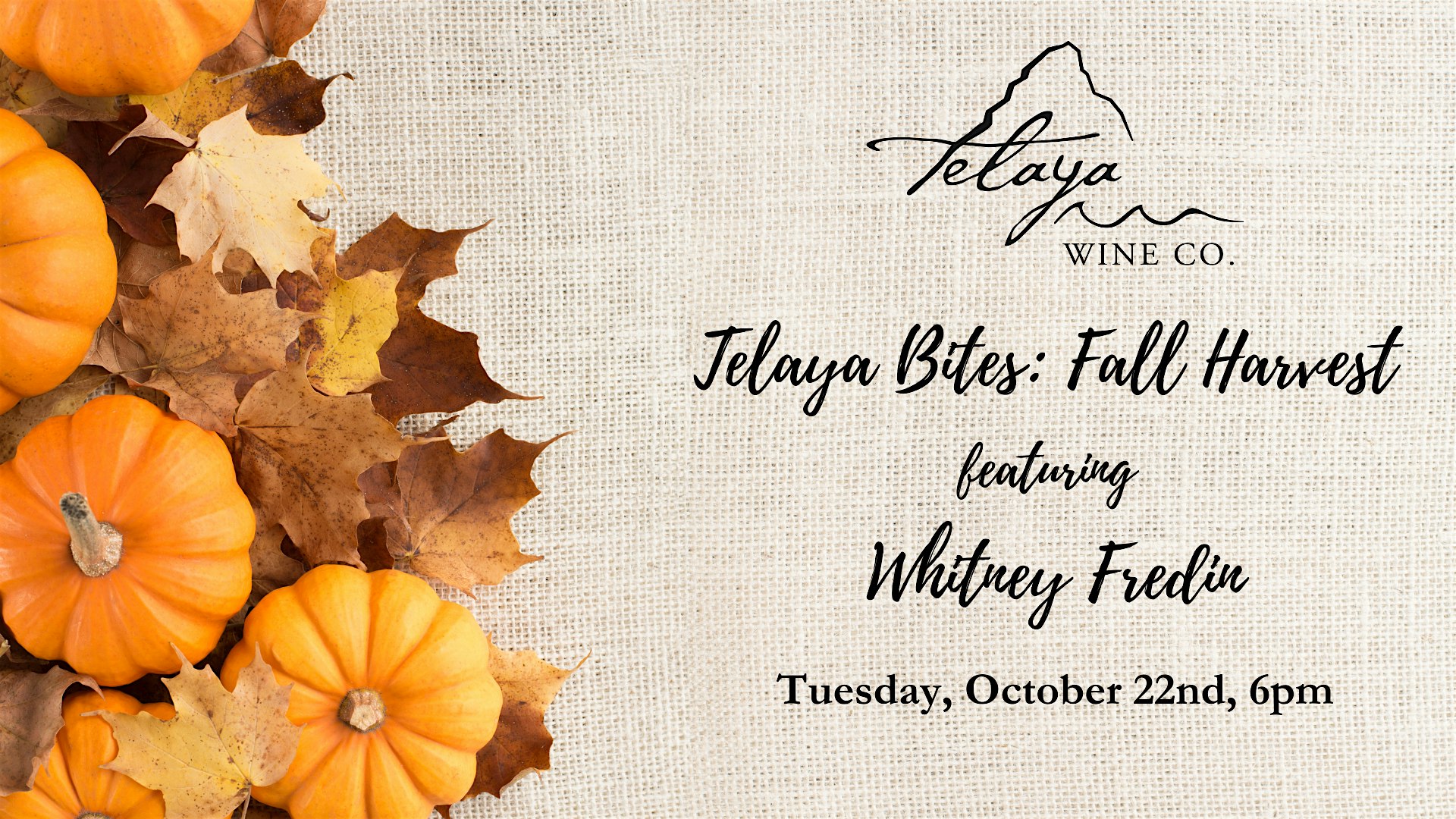 Telaya Bites: Fall Harvest featuring Whitney Fredin – Garden City, ID