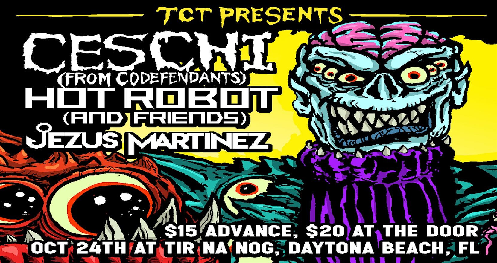 Ceschi, Hot Robot, & Jezus Martinez Live at Tir Na Nog – Daytona Beach, FL