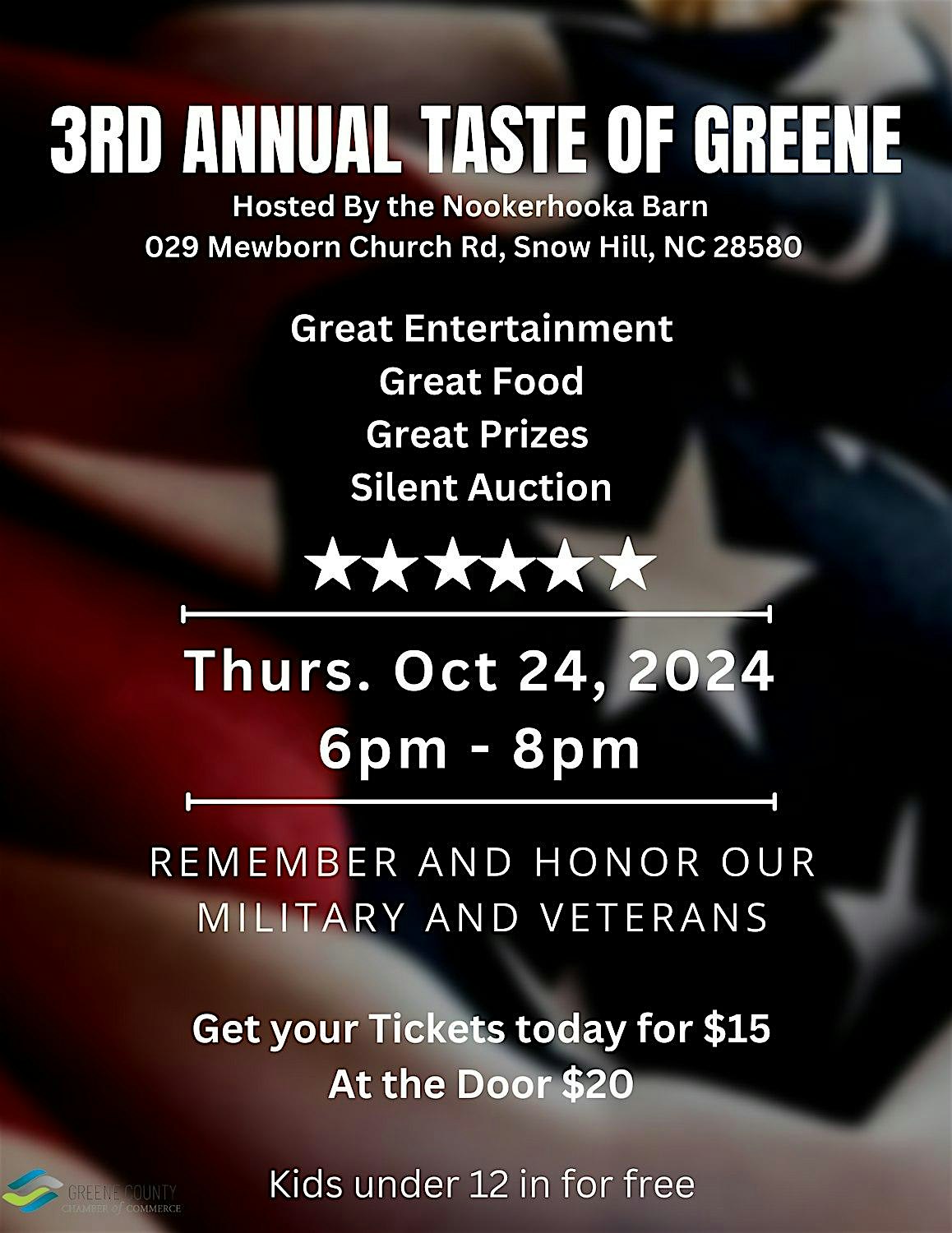 3rd Annual Taste of Greene – Snow Hill, NC