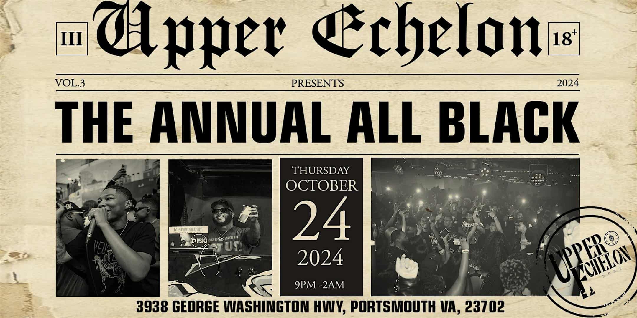 Upper Echelon III All Black – Portsmouth, VA