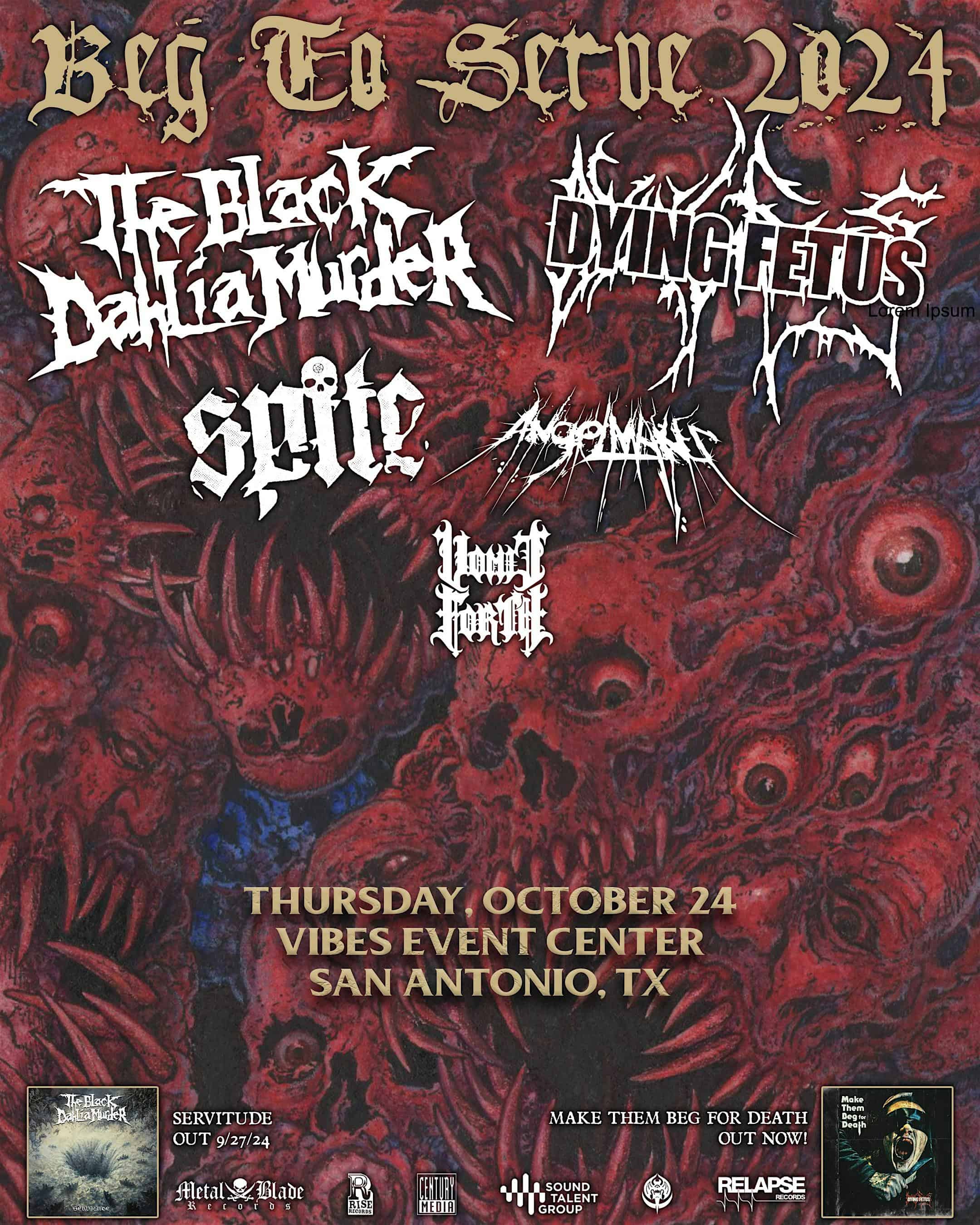 The Black Dahlia Murder & Dying Fetus – San Antonio, TX