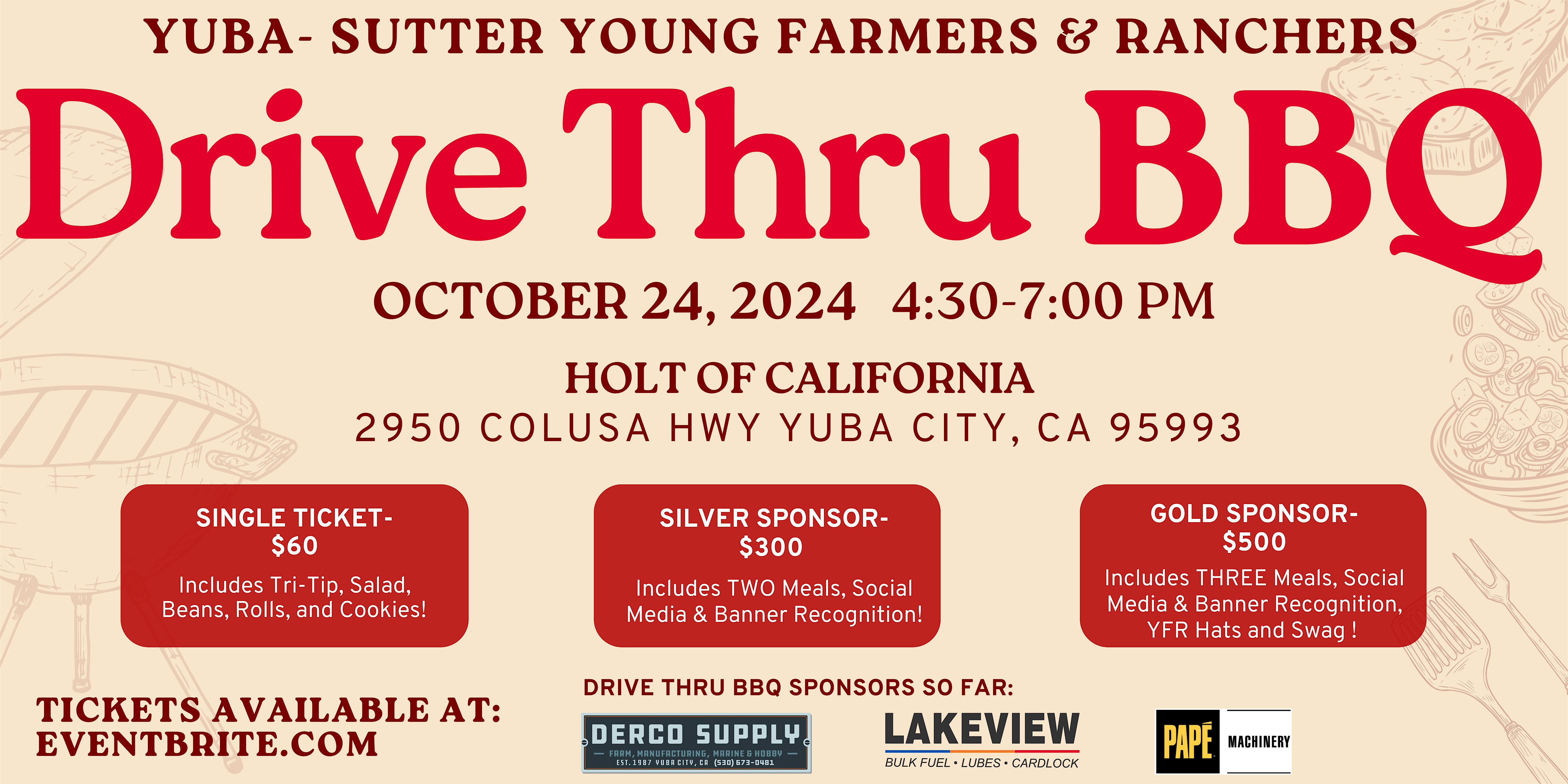 Yuba Sutter Young Farmers and Ranchers Drive Thru BBQ – Yuba City, CA