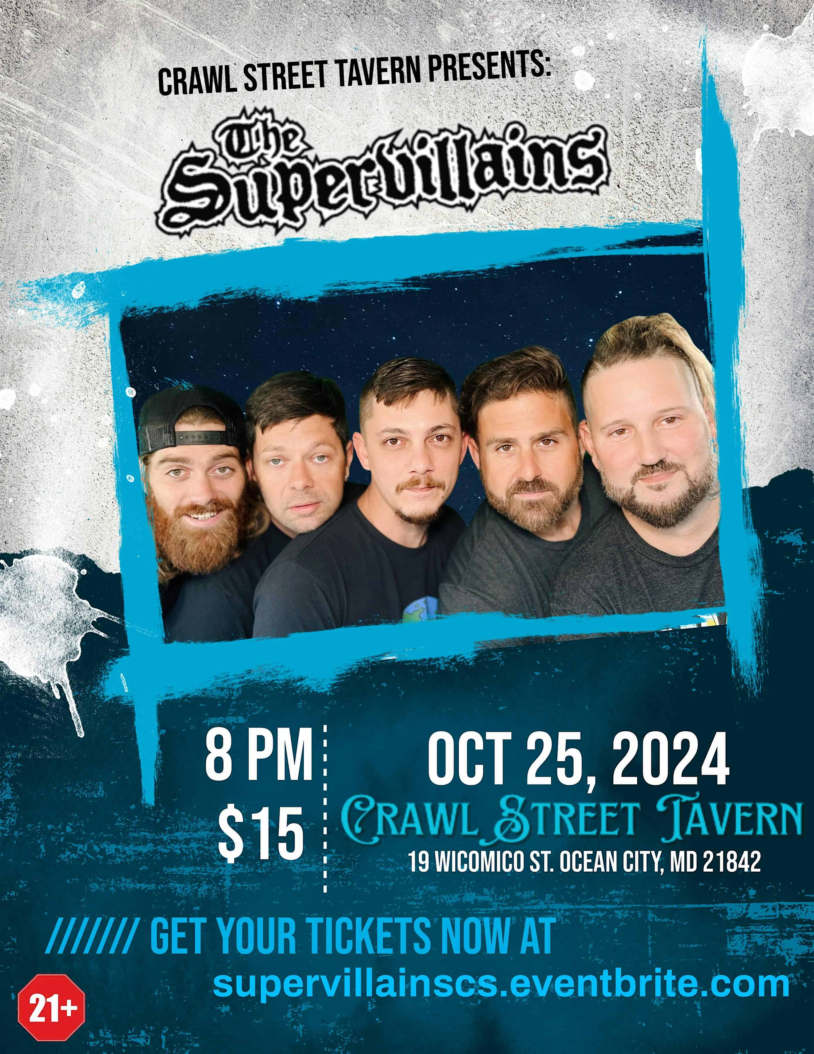 The Supervillains at Crawl Street Tavern! – Ocean City, MD