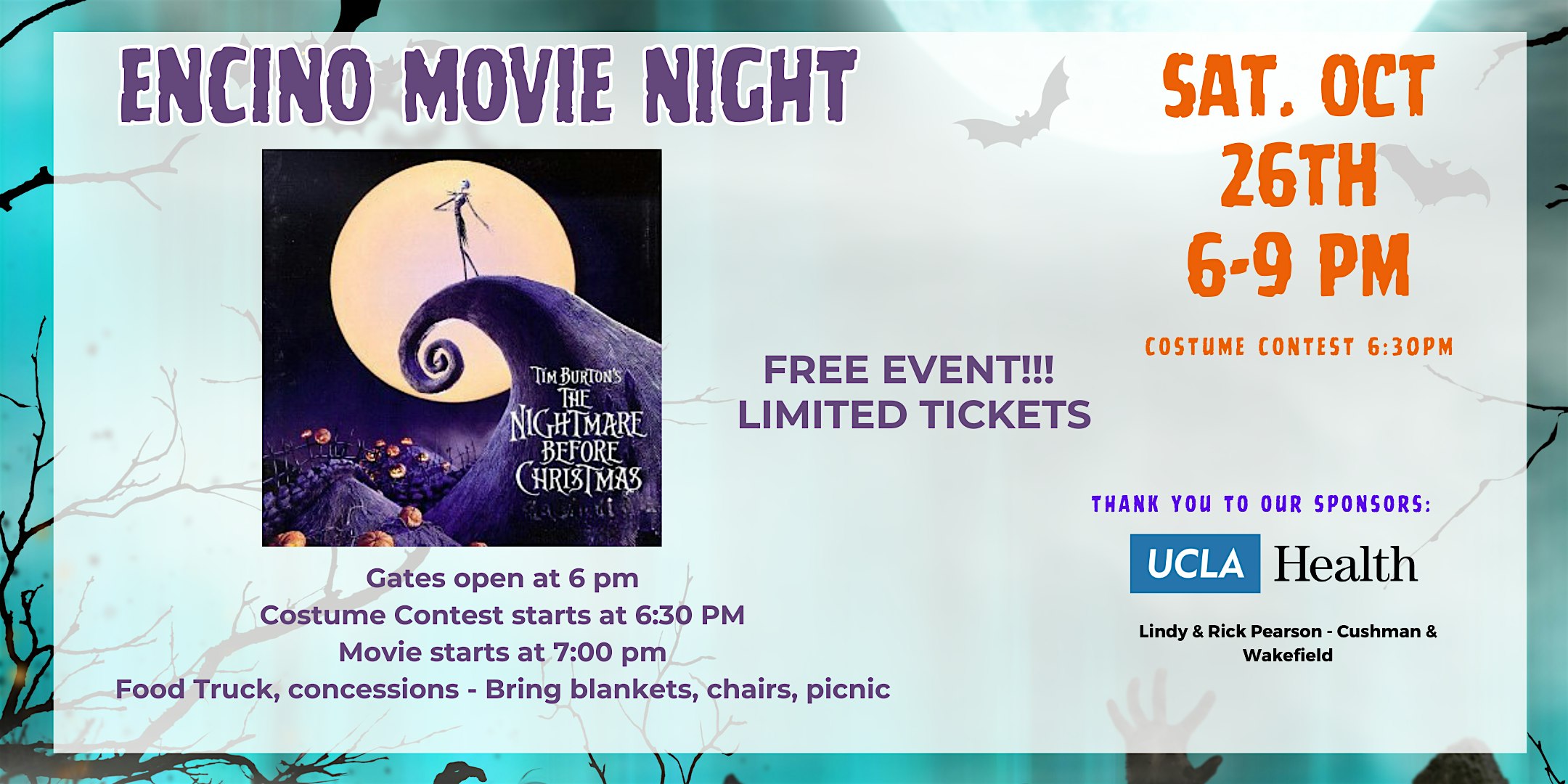 Free Outdoor Movie Night – Encino – Nightmare Before Christmas – Los Angeles, CA