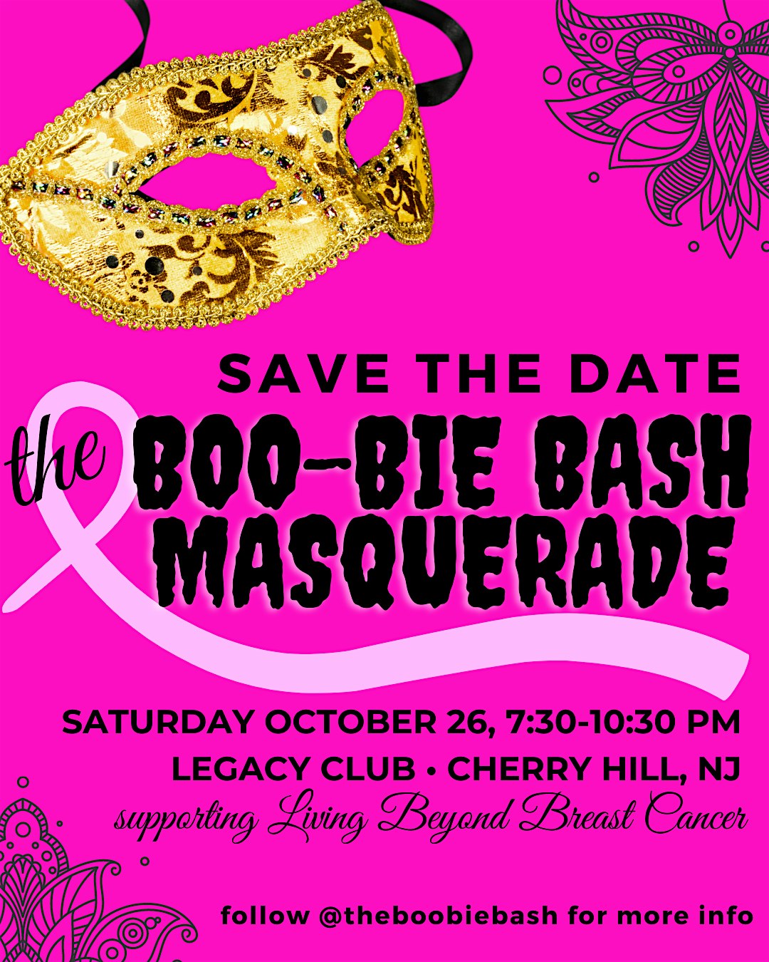 The Boo-Bie Bash Masquerade supporting Living Beyond Breast Cancer – Cherry Hill, NJ