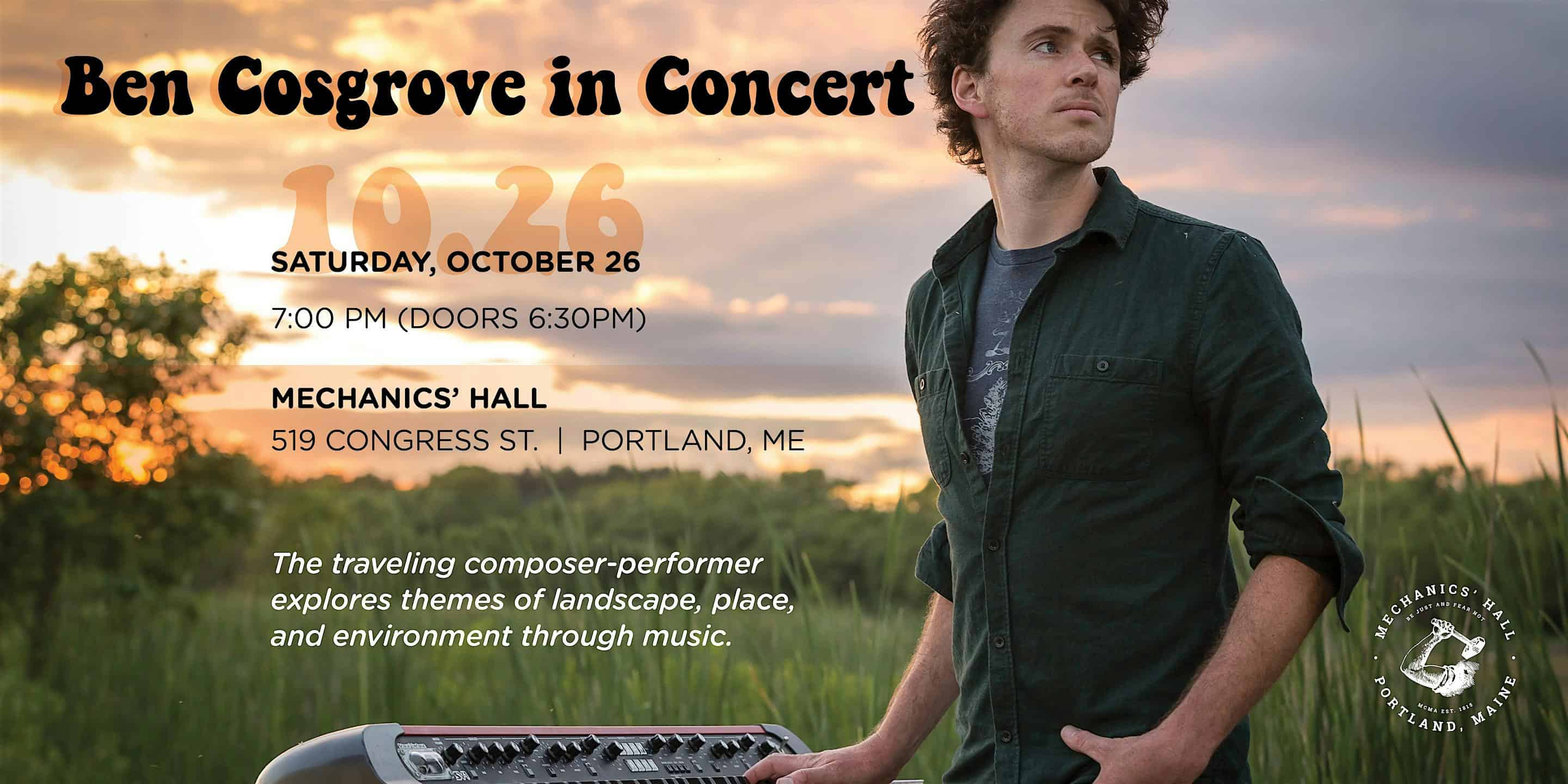 Ben Cosgrove in Concert – Portland, ME