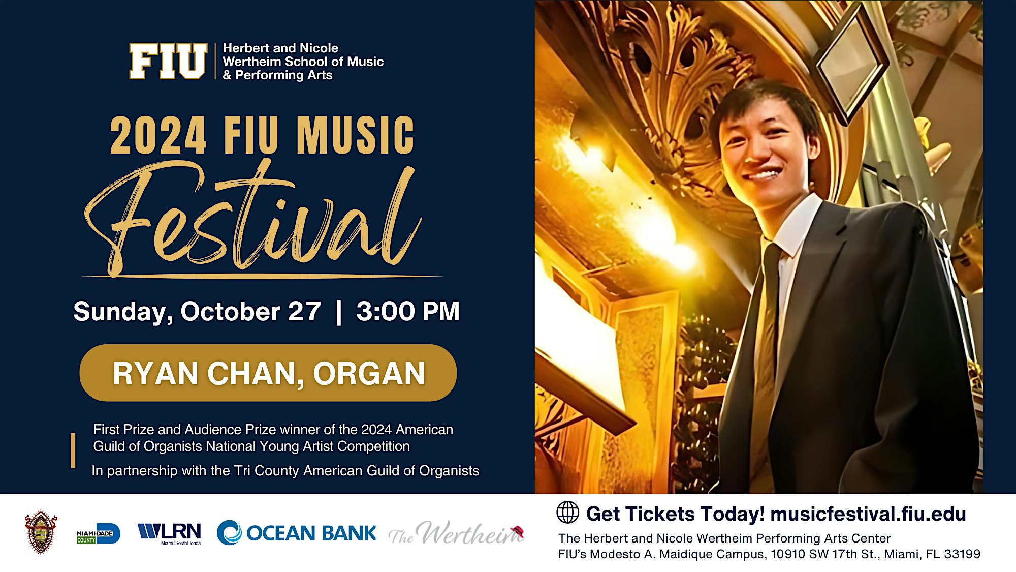 FIU Music Festival 2024: Ryan Chan, Organ – Miami, FL