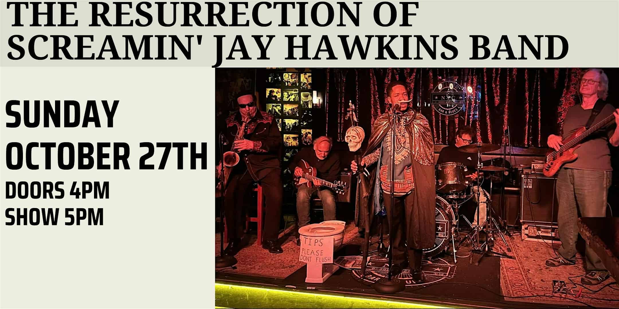 The Resurrection of Screamin’ Jay Hawkins – Vine & Vibes – Halloween Party! – North Haven, CT