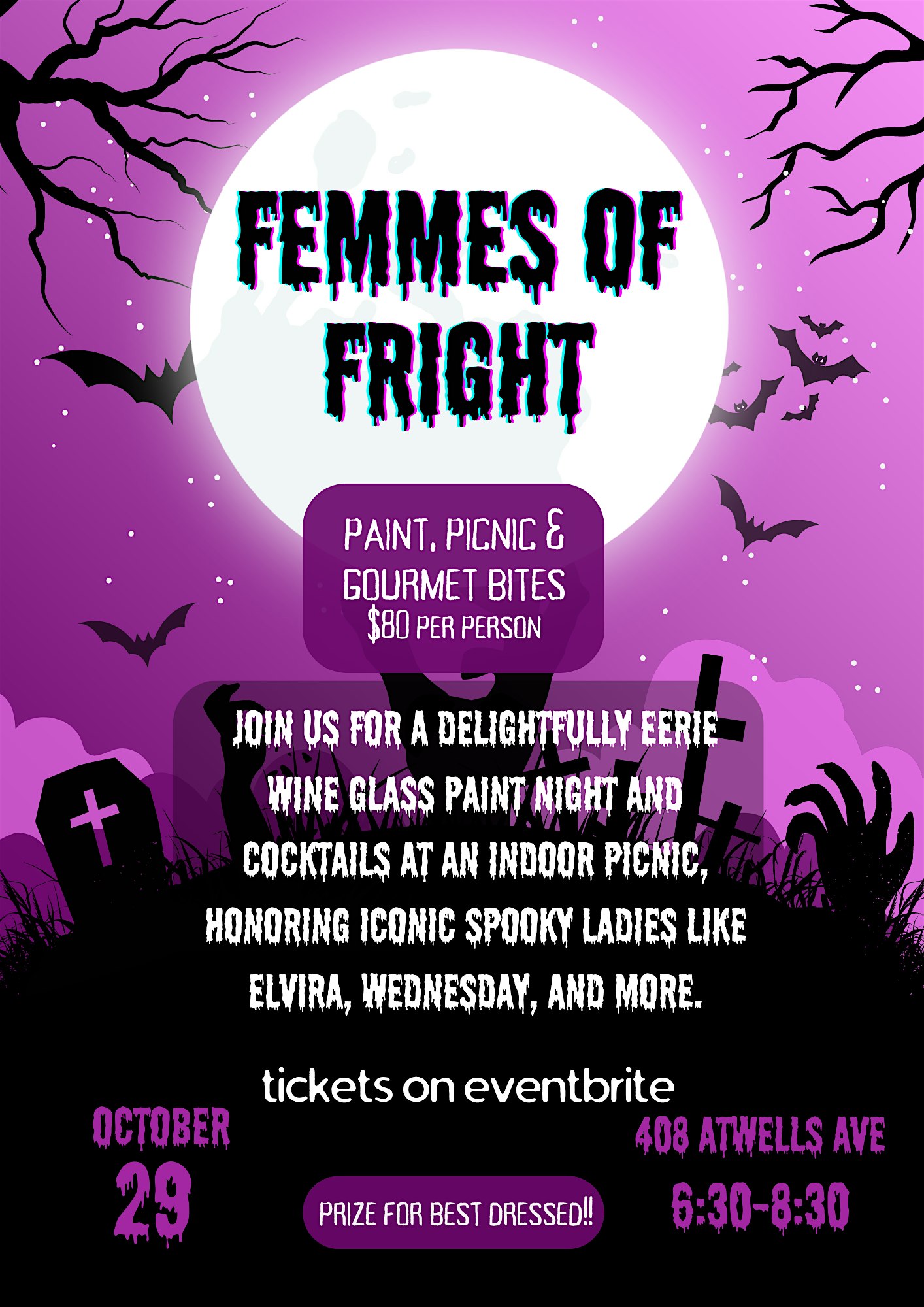 Femmes of Fright | Luxury Indoor Gothic Picnic & Paint Night – Providence, RI