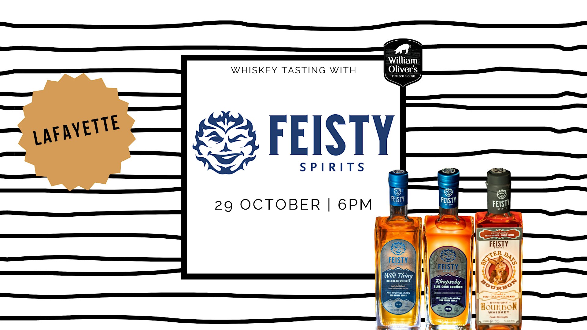 Feisty Spirits Whiskey Tasting – Lafayette, CO