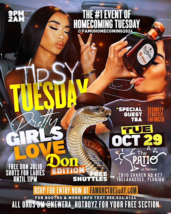 HOMECOMING TUESDAY: Pretty Girls Love Don Edition – Tallahassee, FL