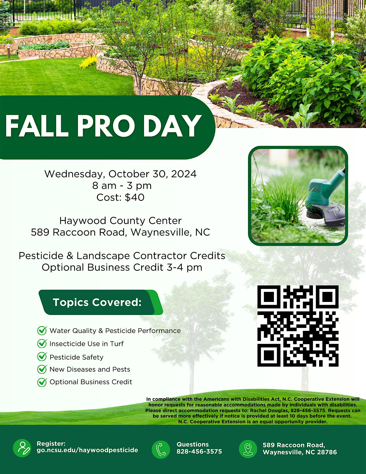 Fall Pro Day – Waynesville, NC