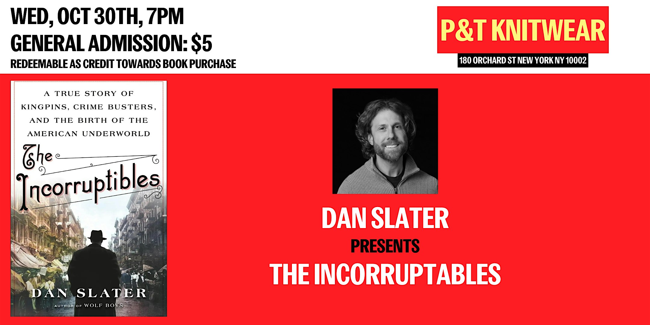 Dan Slater presents The Incorruptibles – New York, NY