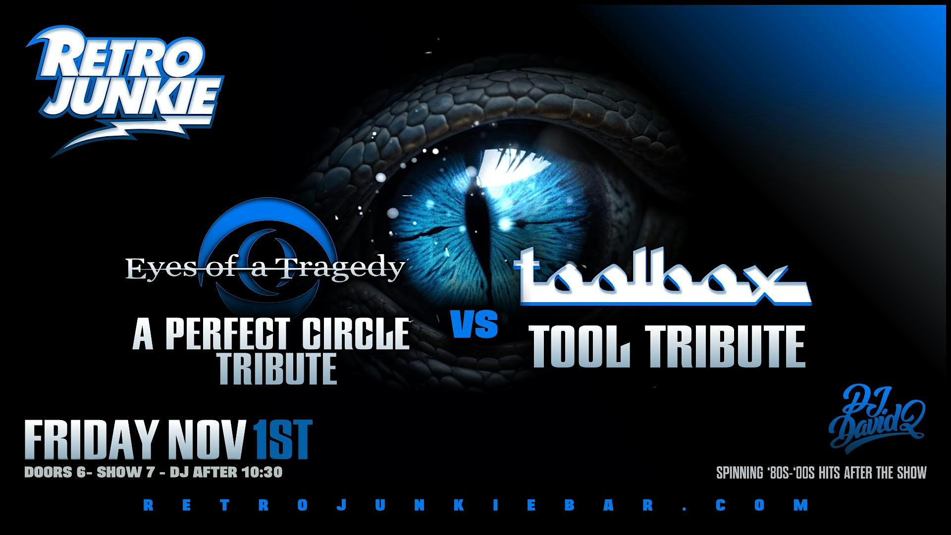 TOOLBOX (Tool Tribute) + EYES OF A TRAGEDY (A Perfect Circle Tribute) – Walnut Creek, CA