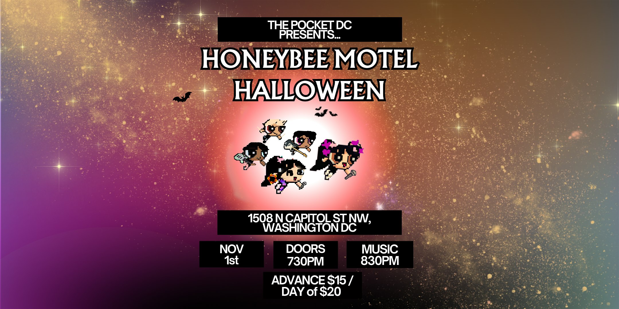 The Pocket Presents: Honeybee Motel Halloween – Washington, DC