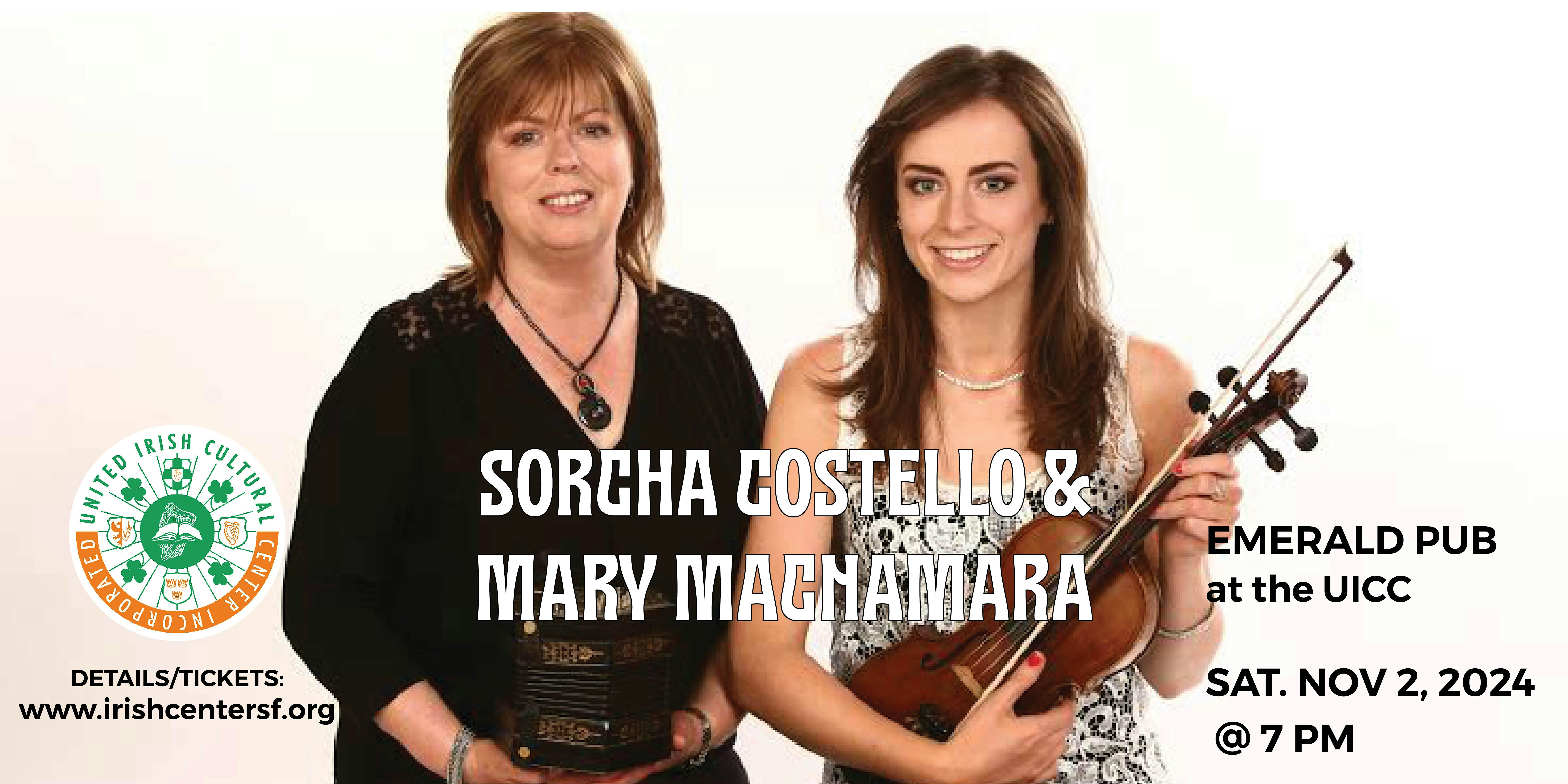 Sorcha Costello & Mary MacNamara in Concert – San Francisco, CA