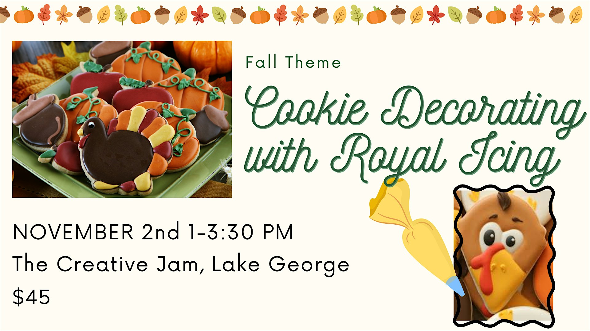 Super Cute Fall-themed Cookies with Royal Icing! – Lake George, NY