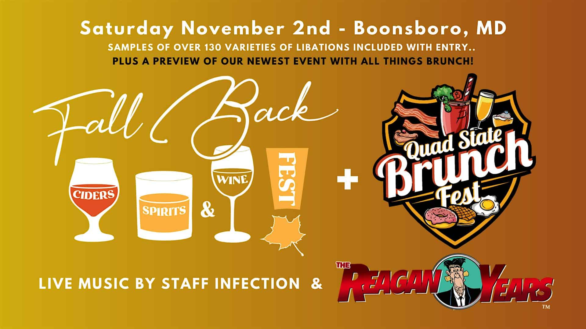 Fall Back Ciders, Spirits & Wine Fest + Quad State Brunch Fest 2024 – Boonsboro, MD