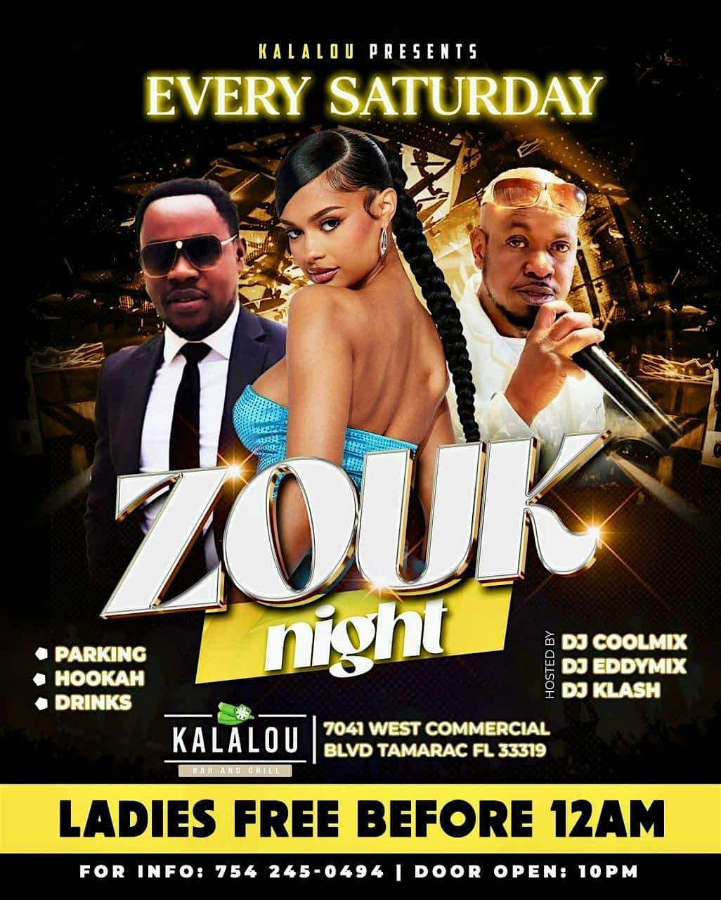 Zouk Night Every Saturday – Tamarac, FL