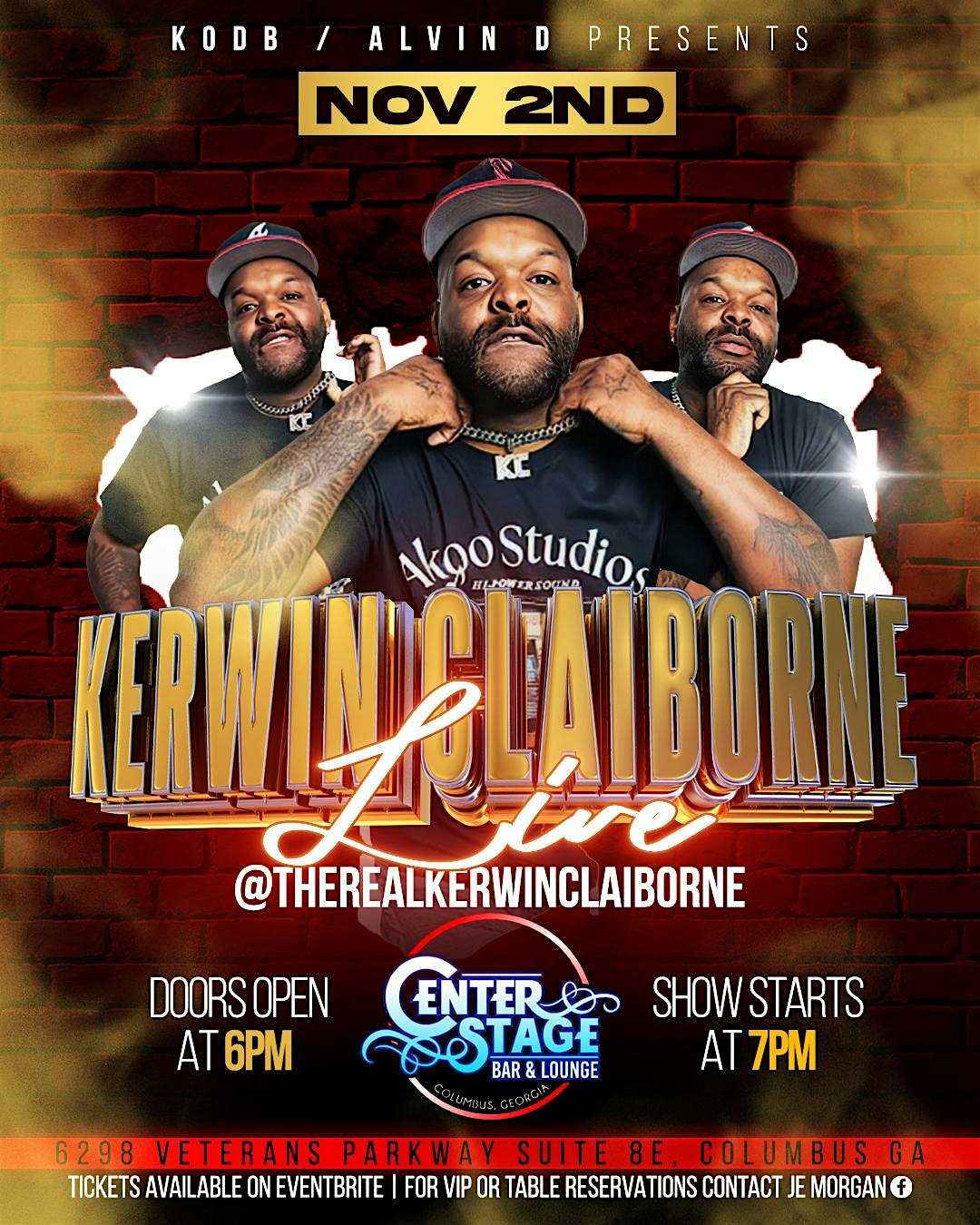 KERWIN CLAIBORNE LIVE 7PM – Columbus, GA