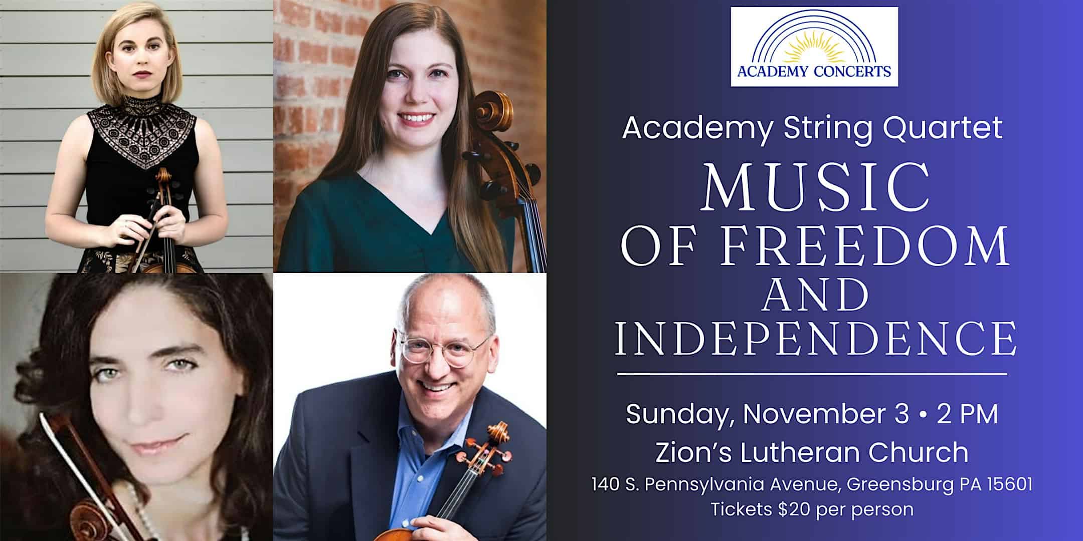 Academy Concerts: Music of Freedom and Independence – Greensburg, PA